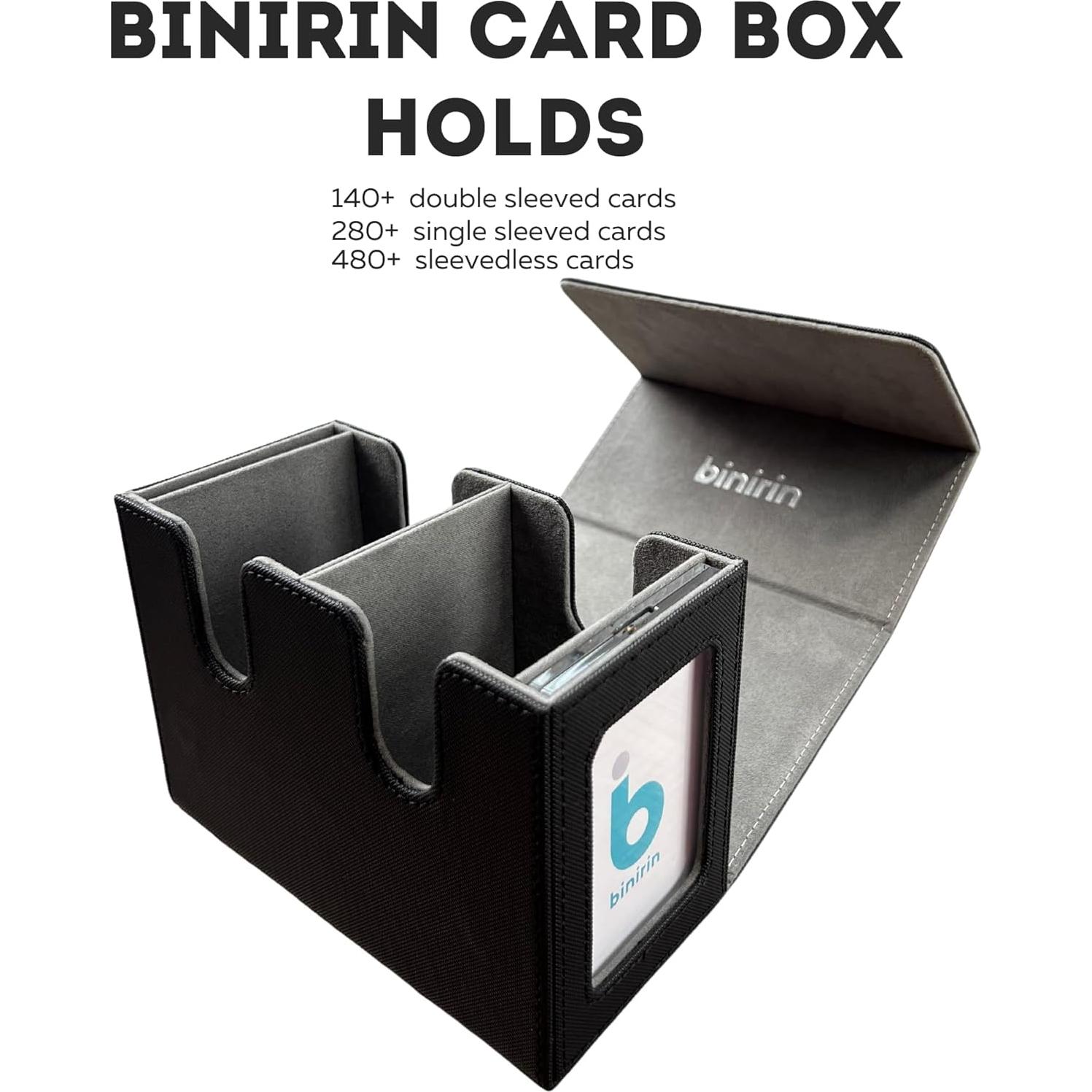 Caja de Almacenamiento para Cartas Binirin 280+ Negro y Gris