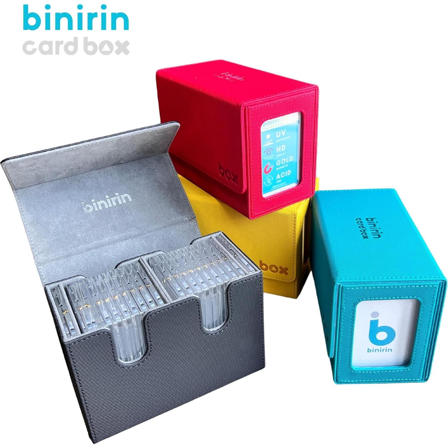 Caja de Almacenamiento para Cartas Binirin 280+ Negro y Gris