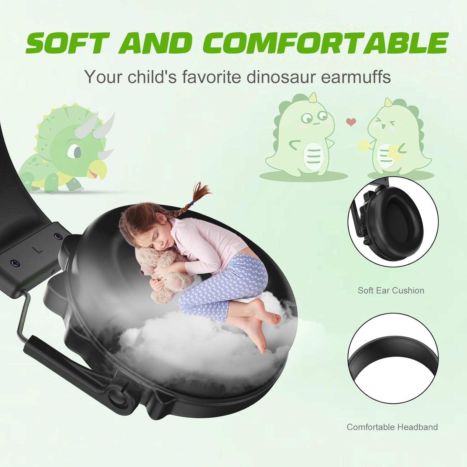 Auriculares para Niños Freeice con Cancelación de Ruido Dinosaurio