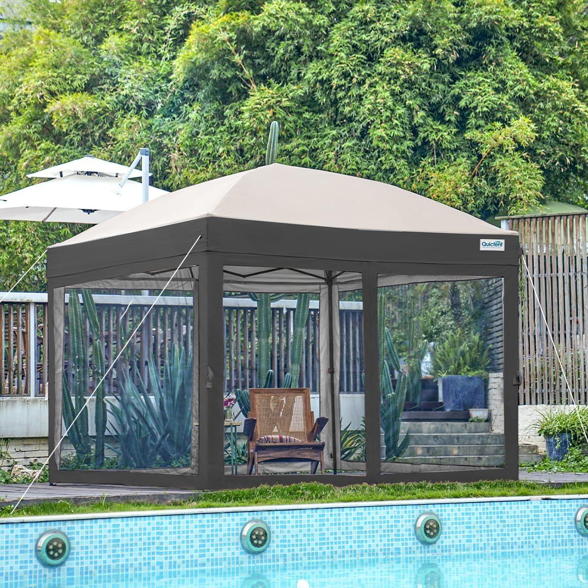 Carpa Plegable Quictent 8x8 con Mosquitera y Puertas Magnéticas