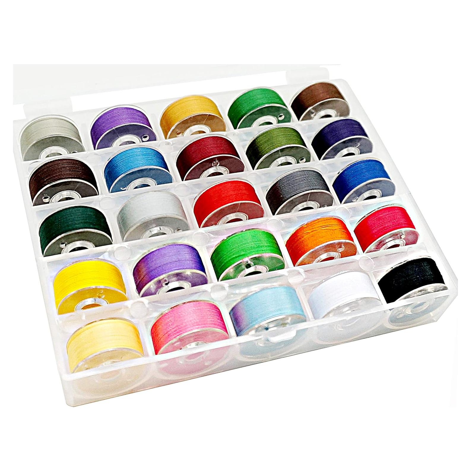 Hilo preenrollado 25 piezas brothread 70D/2 colores variados