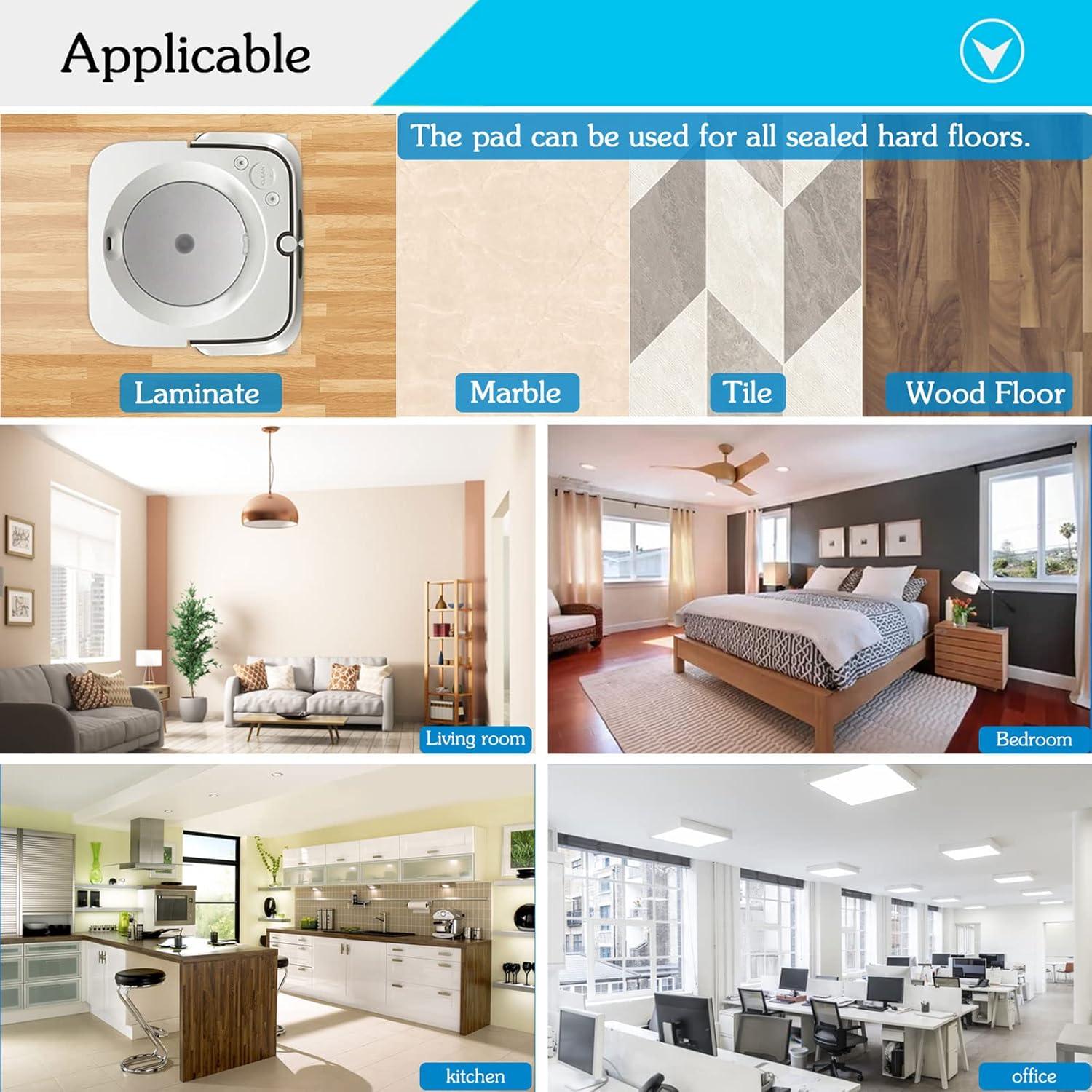 Extolife 6 Almohadillas M6 para iRobot Braava Jet m6