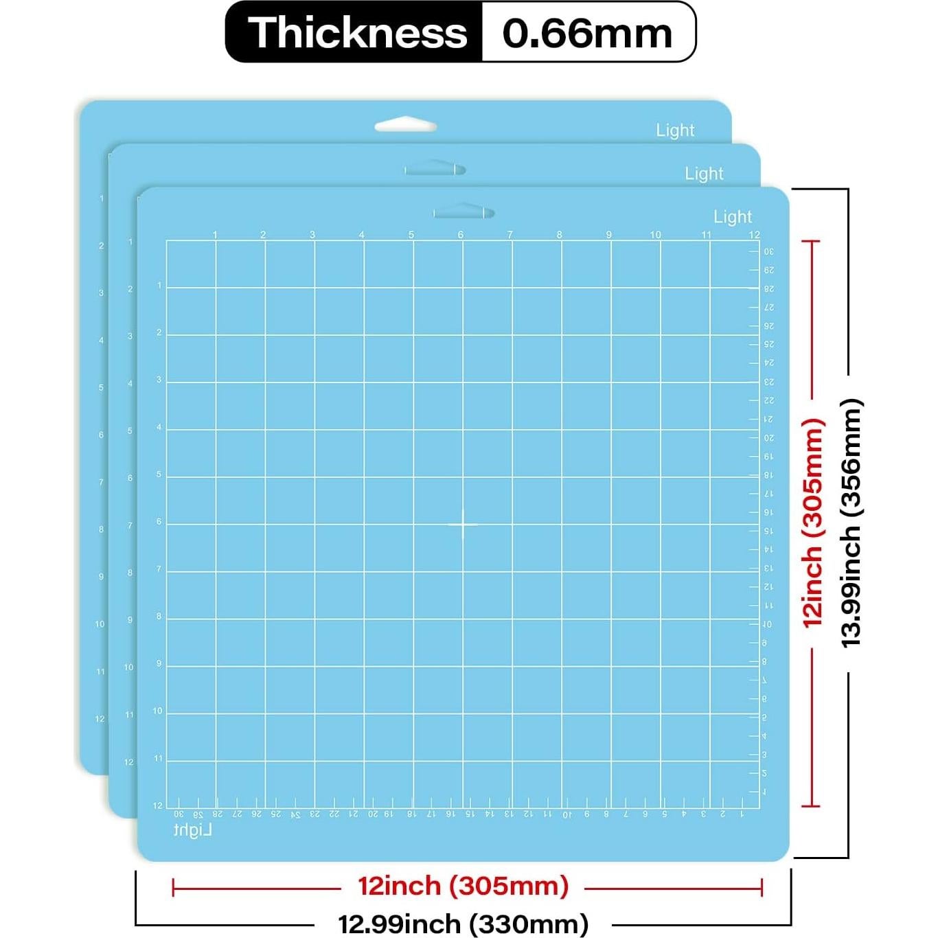 Alfombrillas de Corte Gwybkq 12x12 para Cricut - Paquete de 12