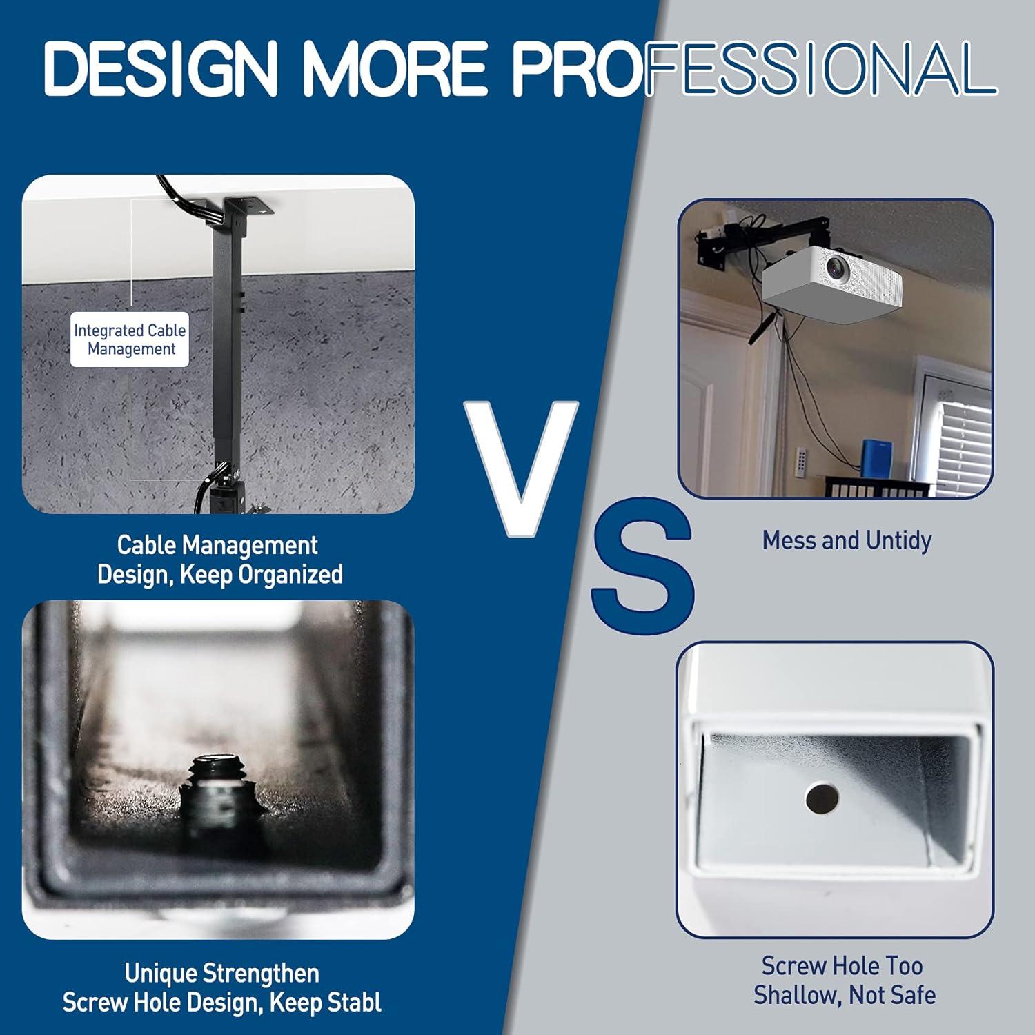 Soporte Universal para Proyector Homcine Negro Altura Ajustable 42.9-65.0 cm