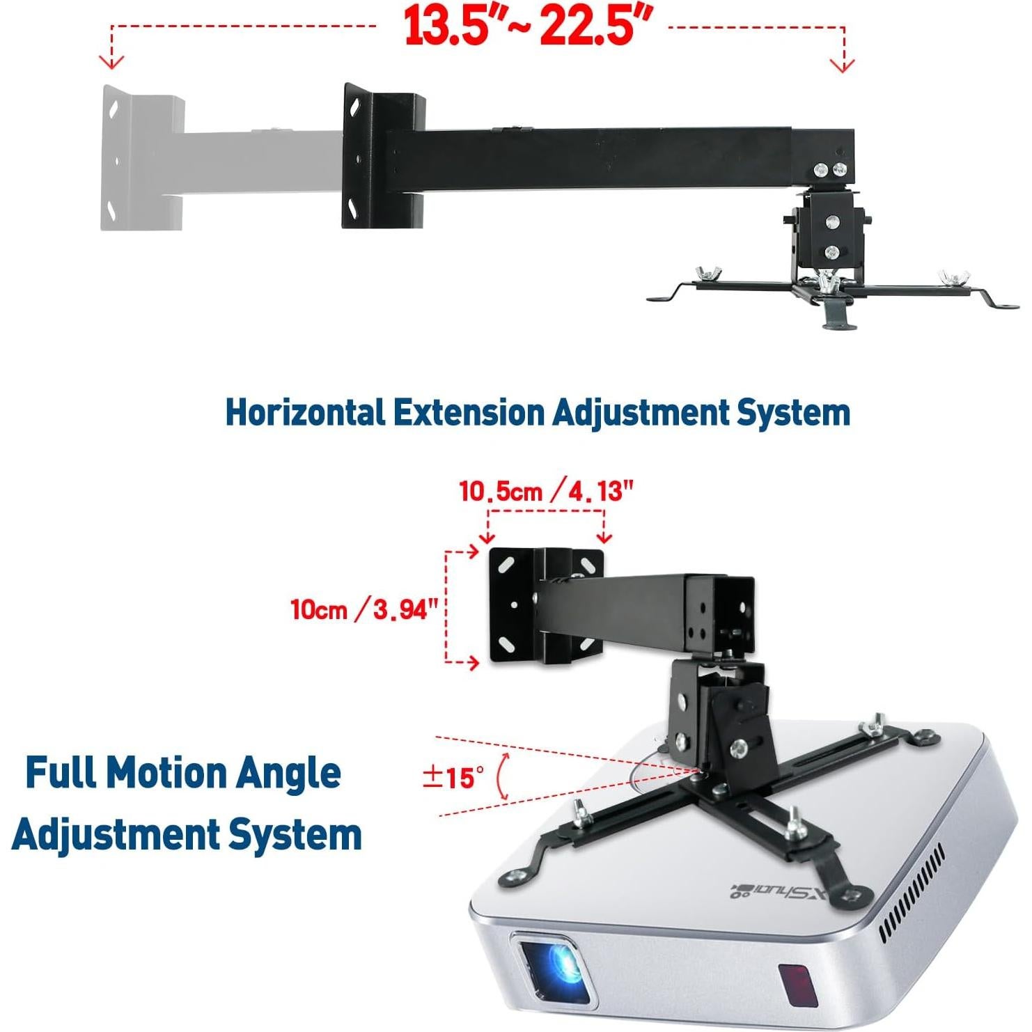 Soporte Universal para Proyector Homcine Negro Altura Ajustable 42.9-65.0 cm