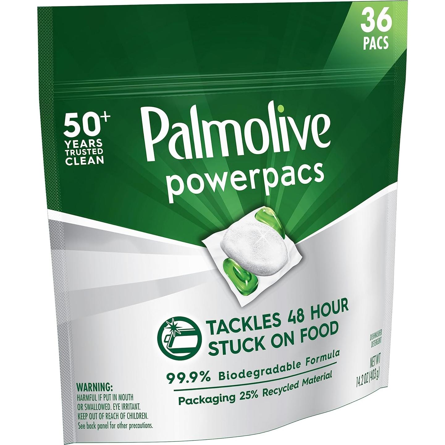 Cápsulas Detergente Lavavajillas Palmolive PowerPacs 36 Unidades