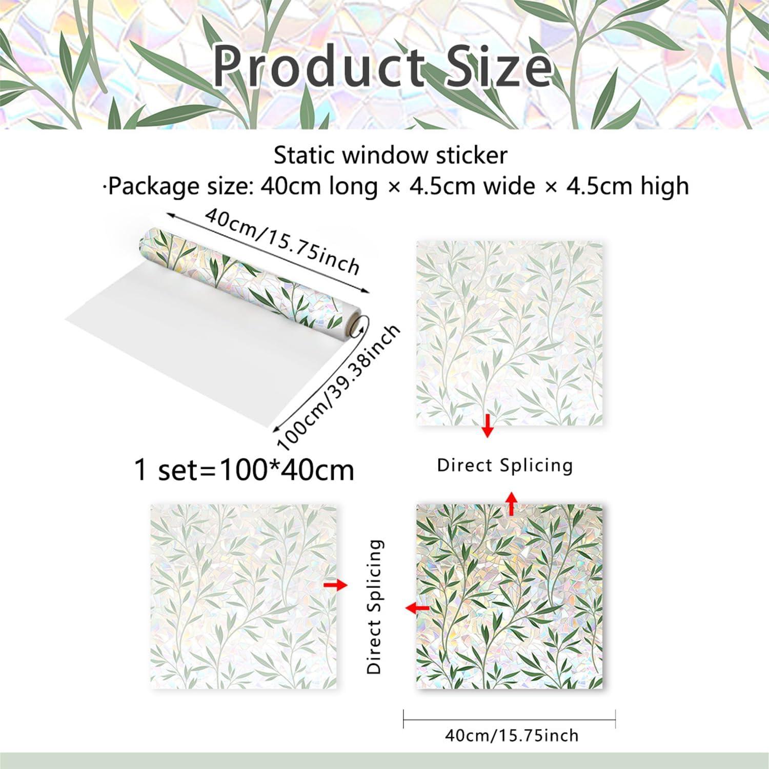 Película de Privacidad para Ventanas WBQMUNY 39.9x100.1 cm