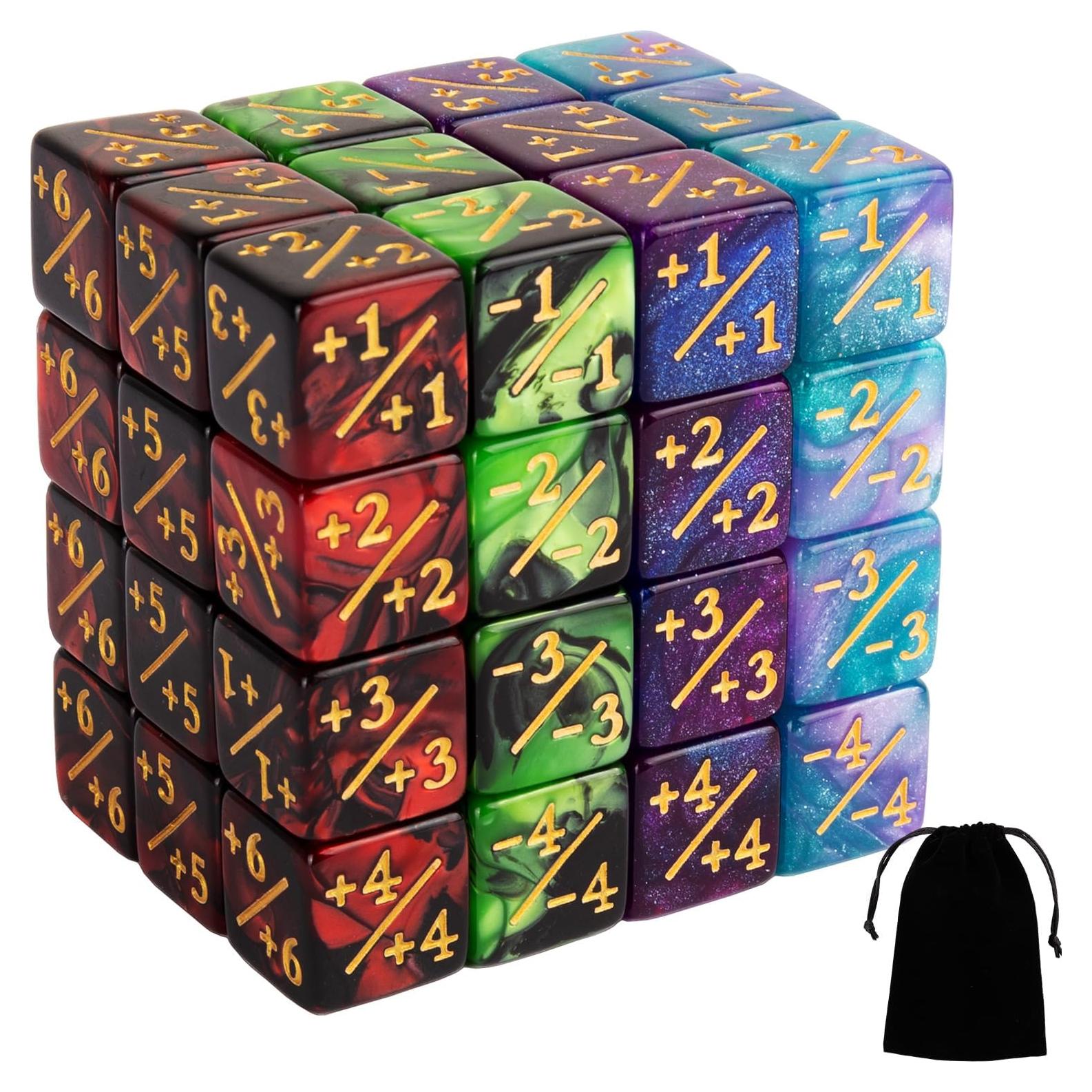 48 Dados Contadores MTG LAMJAM Acrílico 4 Colores