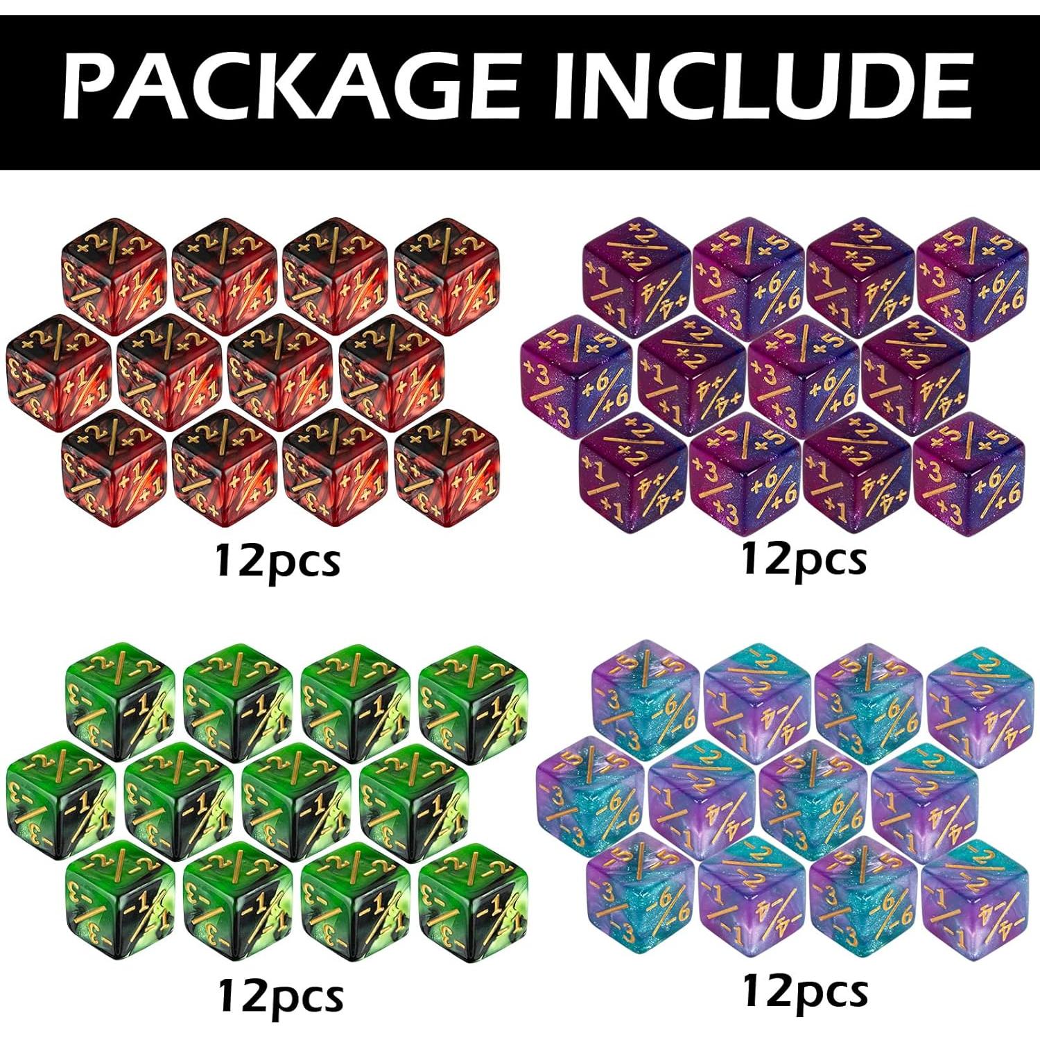 48 Dados Contadores MTG LAMJAM Acrílico 4 Colores