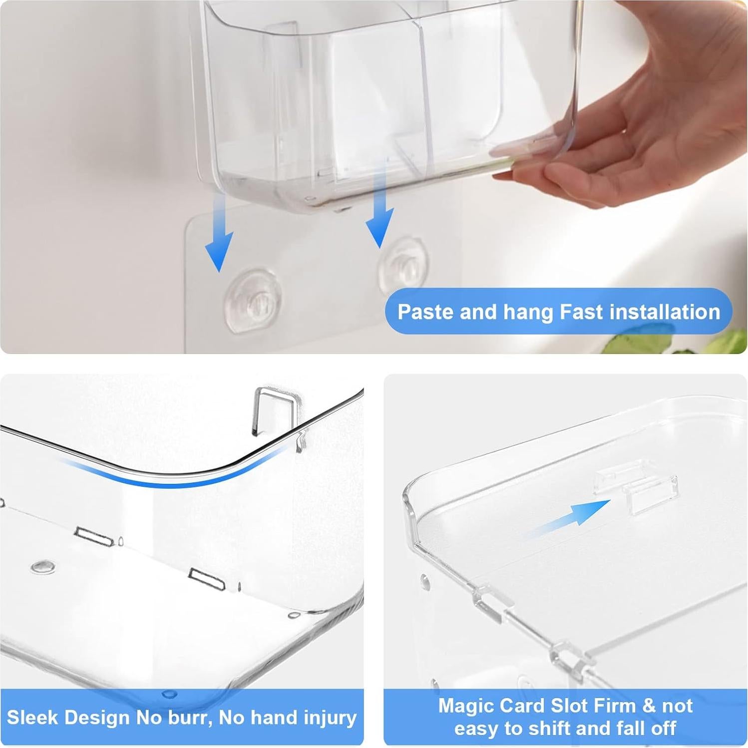 Organizador de Pared Acrílico Diesisa 2 Piezas 9.6x17.8x14 cm