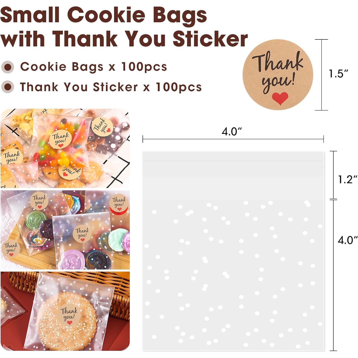 Bolsas de Galletas SUREHOME 10.2x10.2cm Paquete de 100