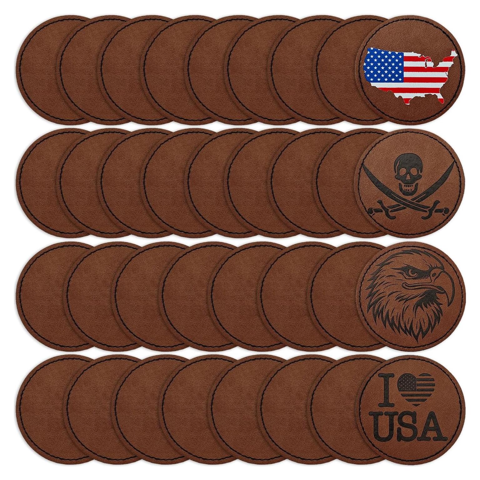 30 Piezas Parche de Cuero Sintético TACVEL para Planchar