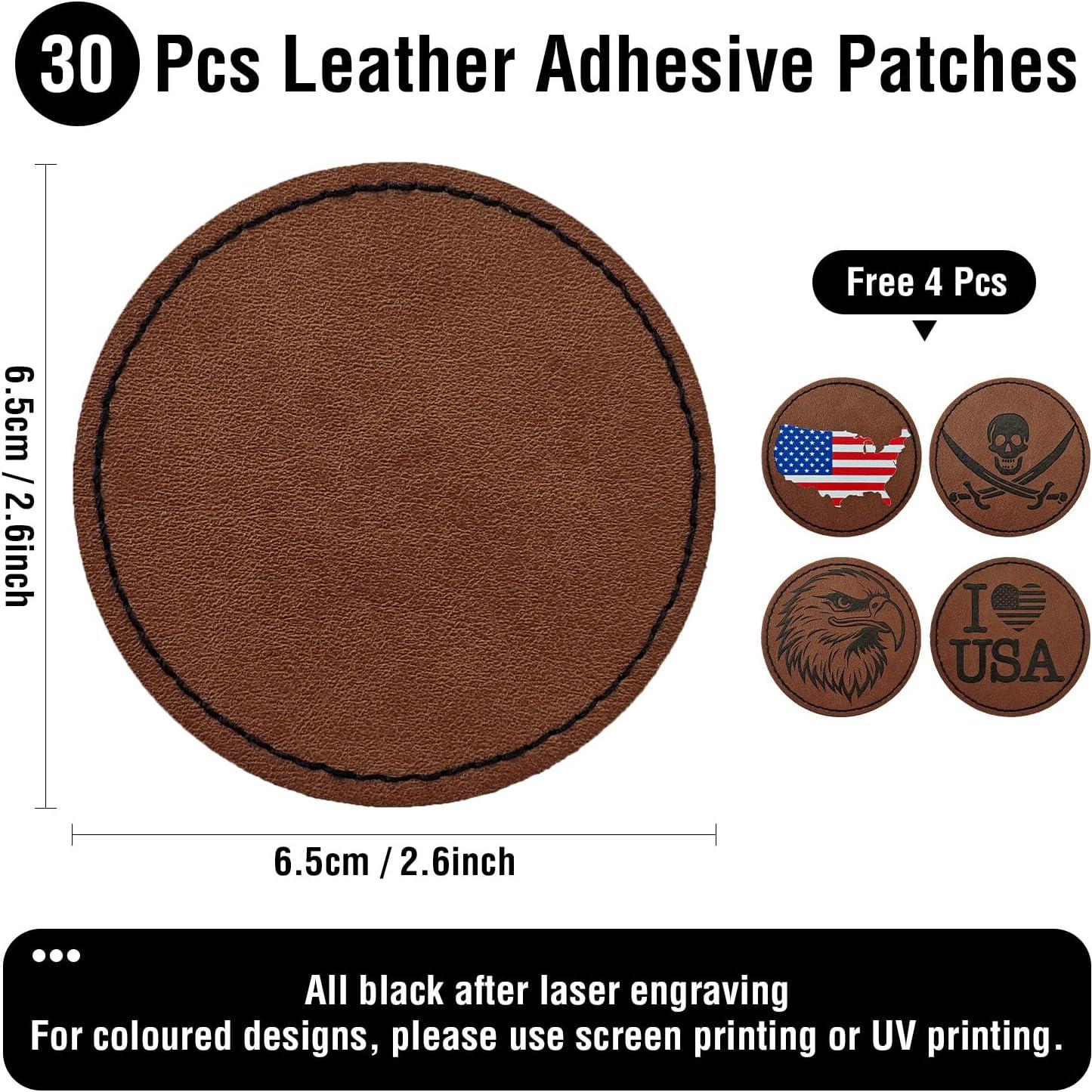 30 Piezas Parche de Cuero Sintético TACVEL para Planchar