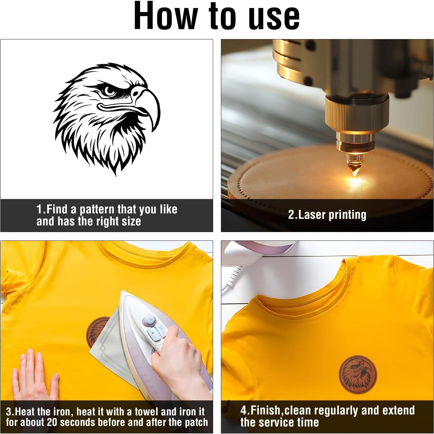 30 Piezas Parche de Cuero Sintético TACVEL para Planchar