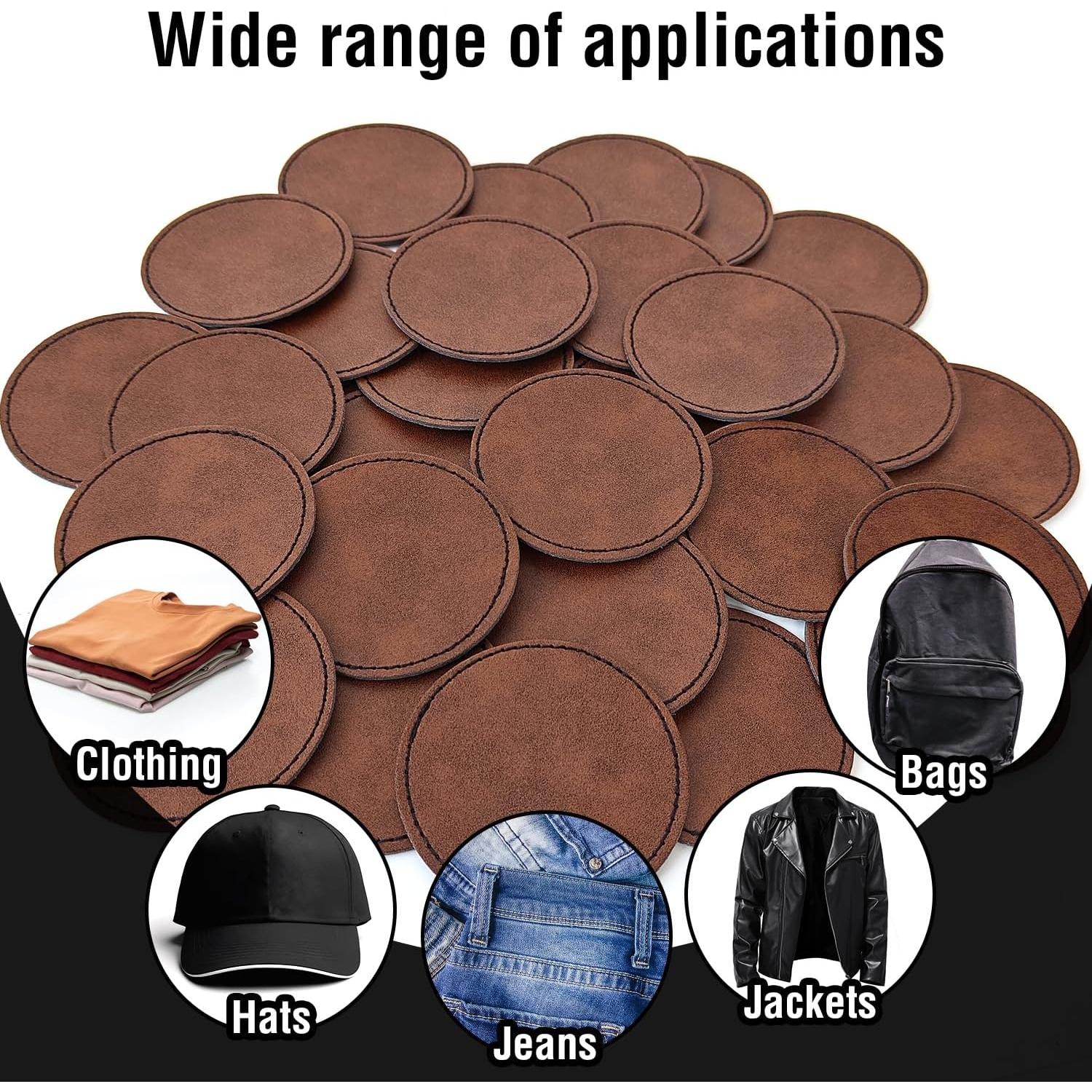 30 Piezas Parche de Cuero Sintético TACVEL para Planchar