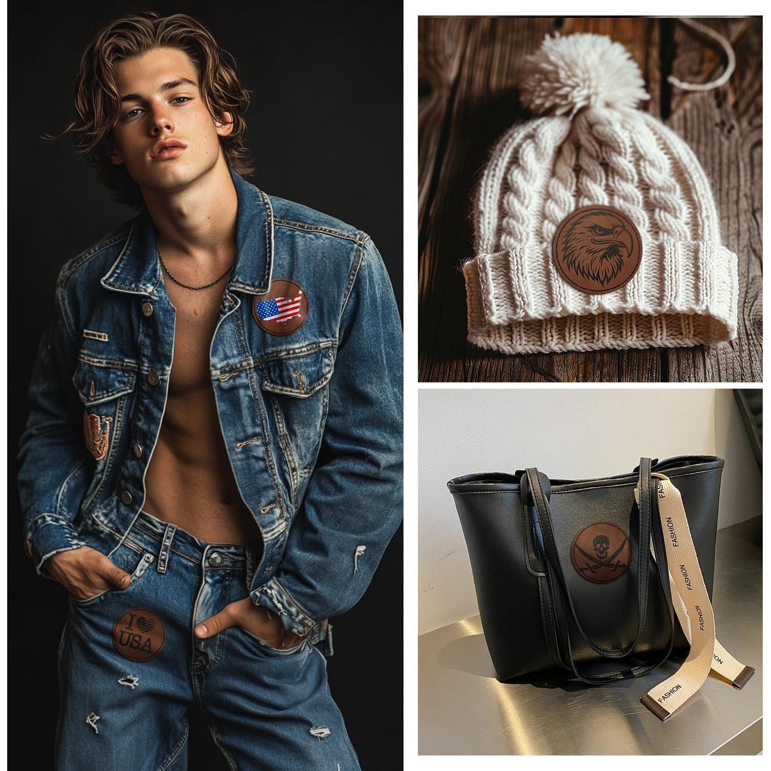 30 Piezas Parche de Cuero Sintético TACVEL para Planchar