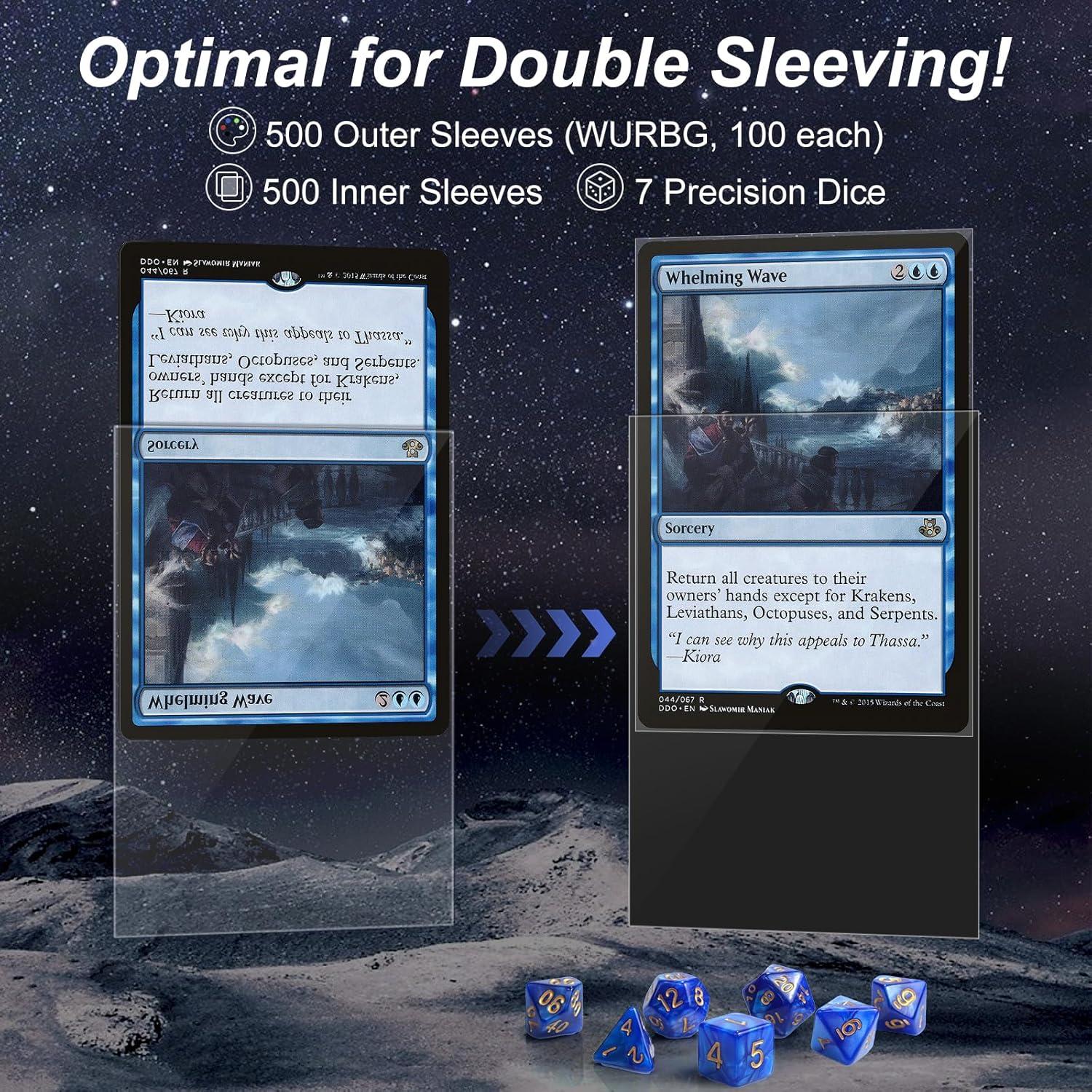 Paquete de 1000 fundas para cartas Mlikero 5 colores