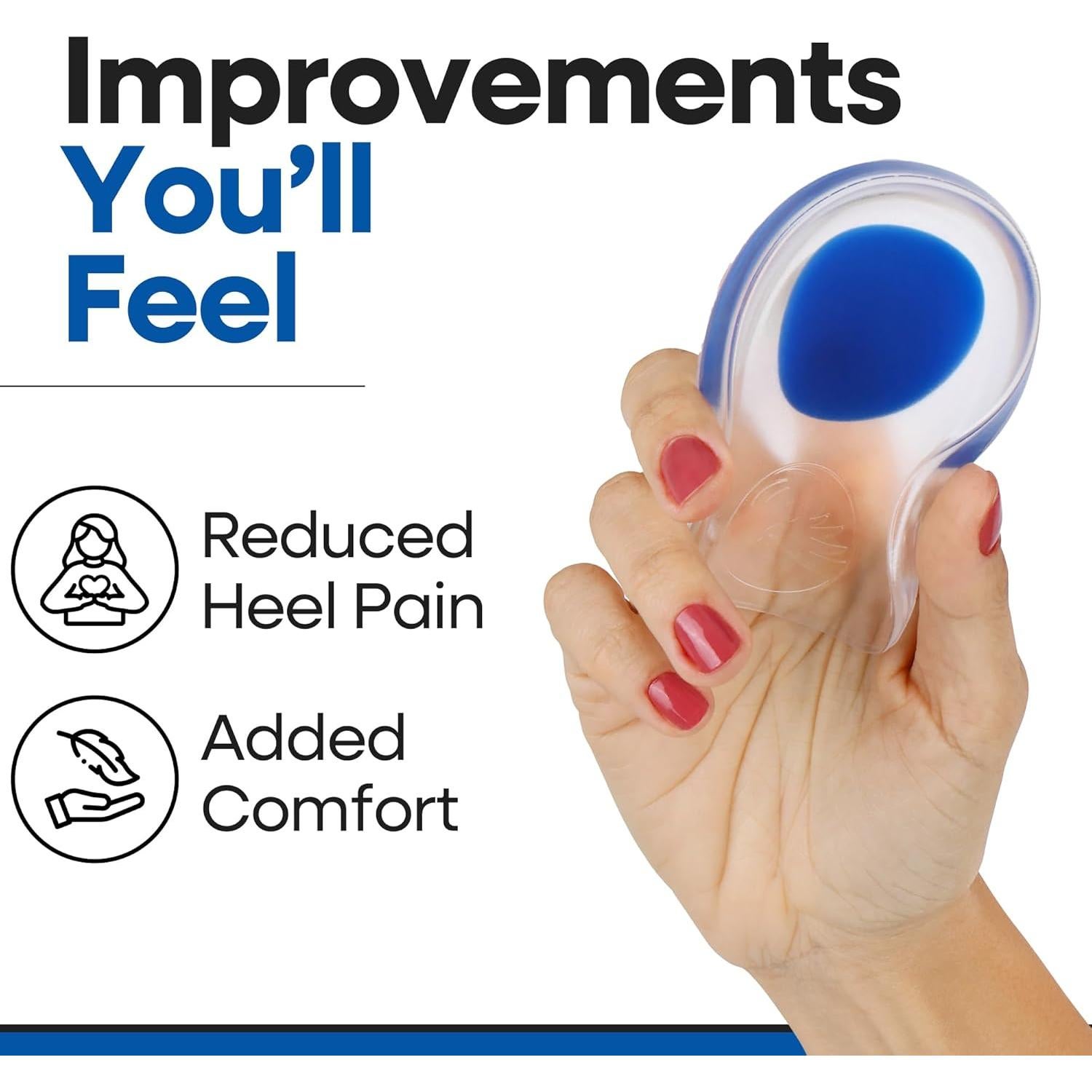 Almohadillas de Talón de Gel Armstrong América - 1 Par Grande