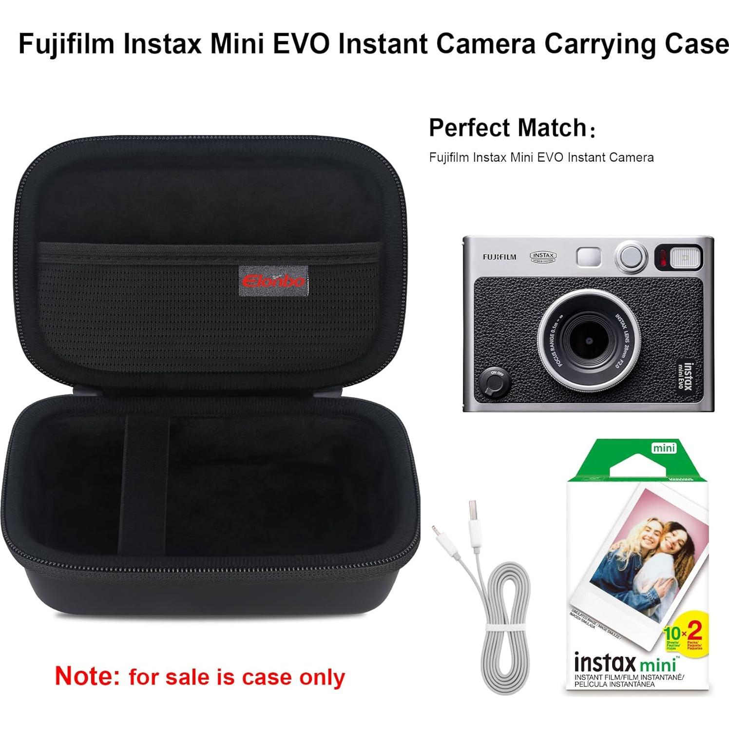 Funda de Transporte Elonbo para Cámara Fujifilm Instax Mini EVO Negra