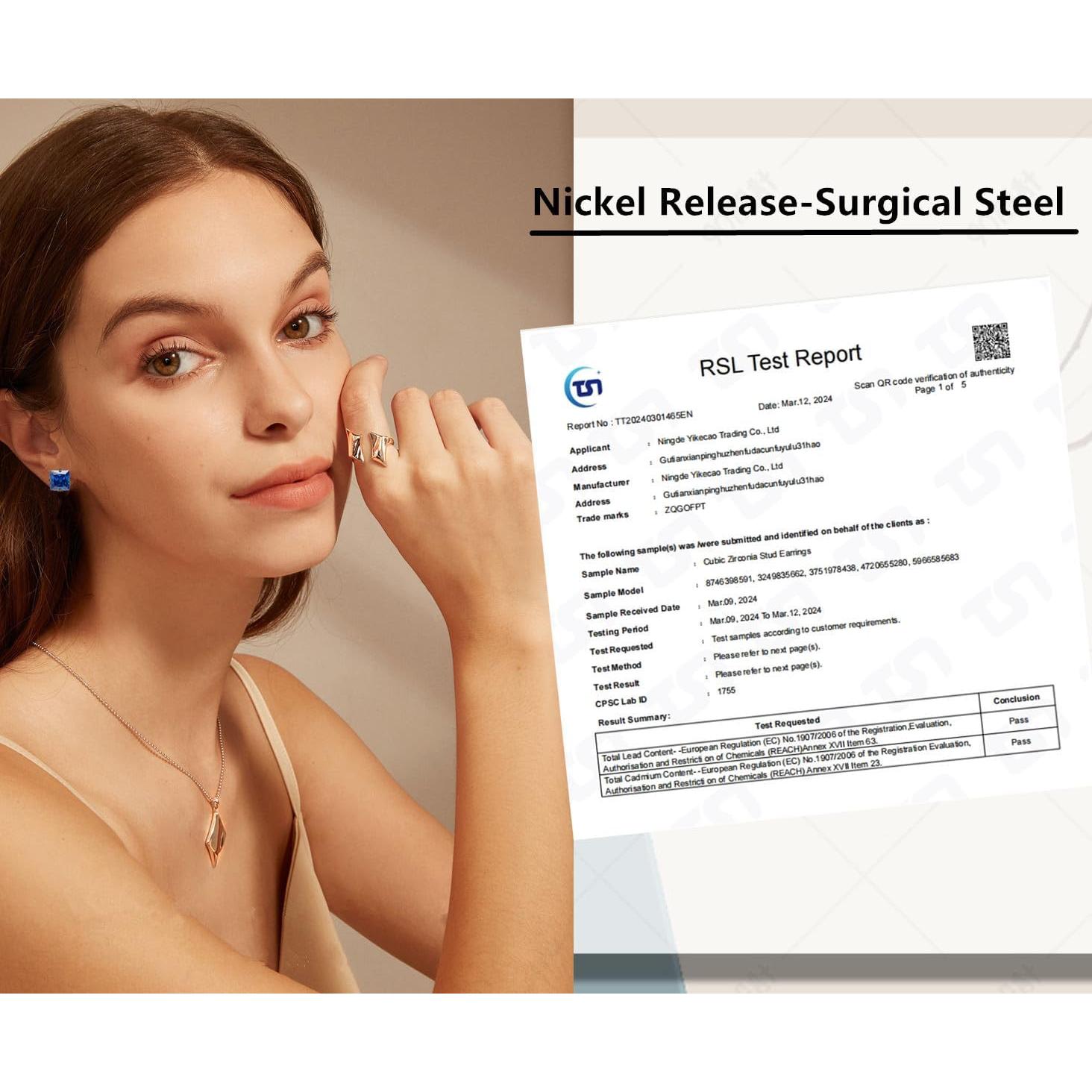 Pendientes Hopply Acero Inoxidable Quirúrgico 6mm 4 Pares