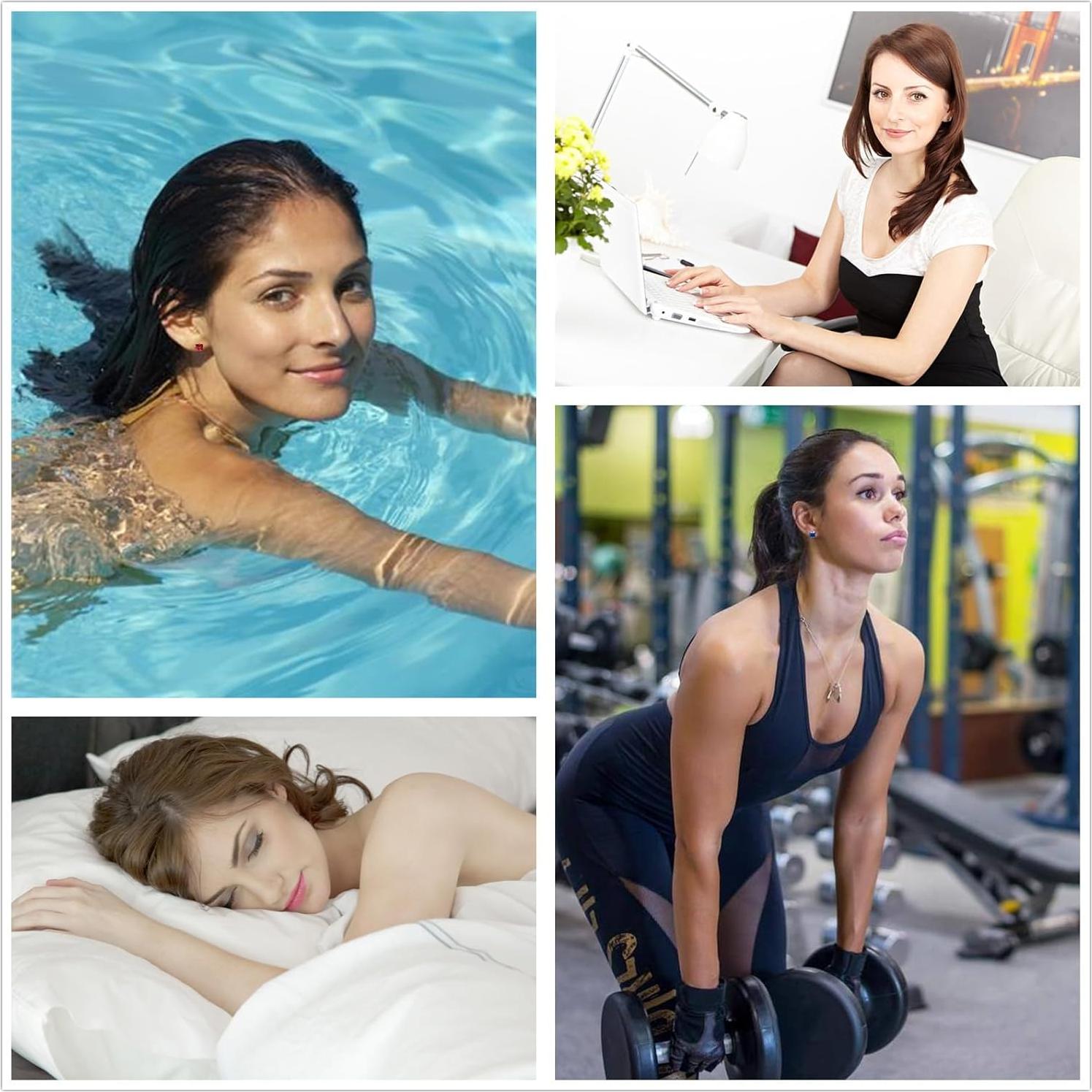 Pendientes Hopply Acero Inoxidable Quirúrgico 6mm 4 Pares