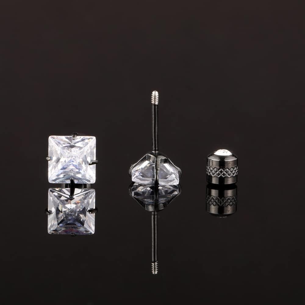 Pendientes Hopply Acero Inoxidable Quirúrgico 6mm 4 Pares