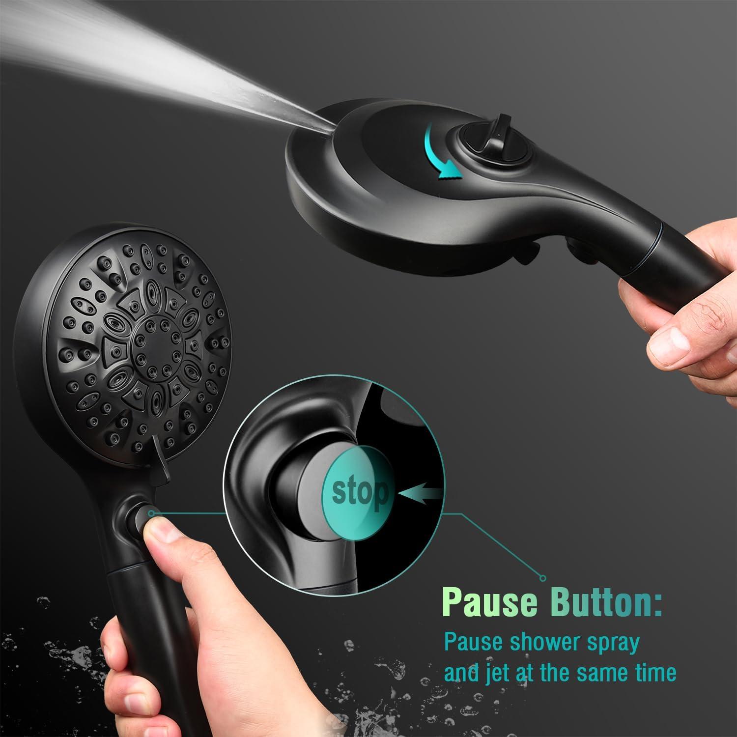 Cabezal de Ducha Filtrado INAVAMZ 10 Modos Alta Presión 150 cm