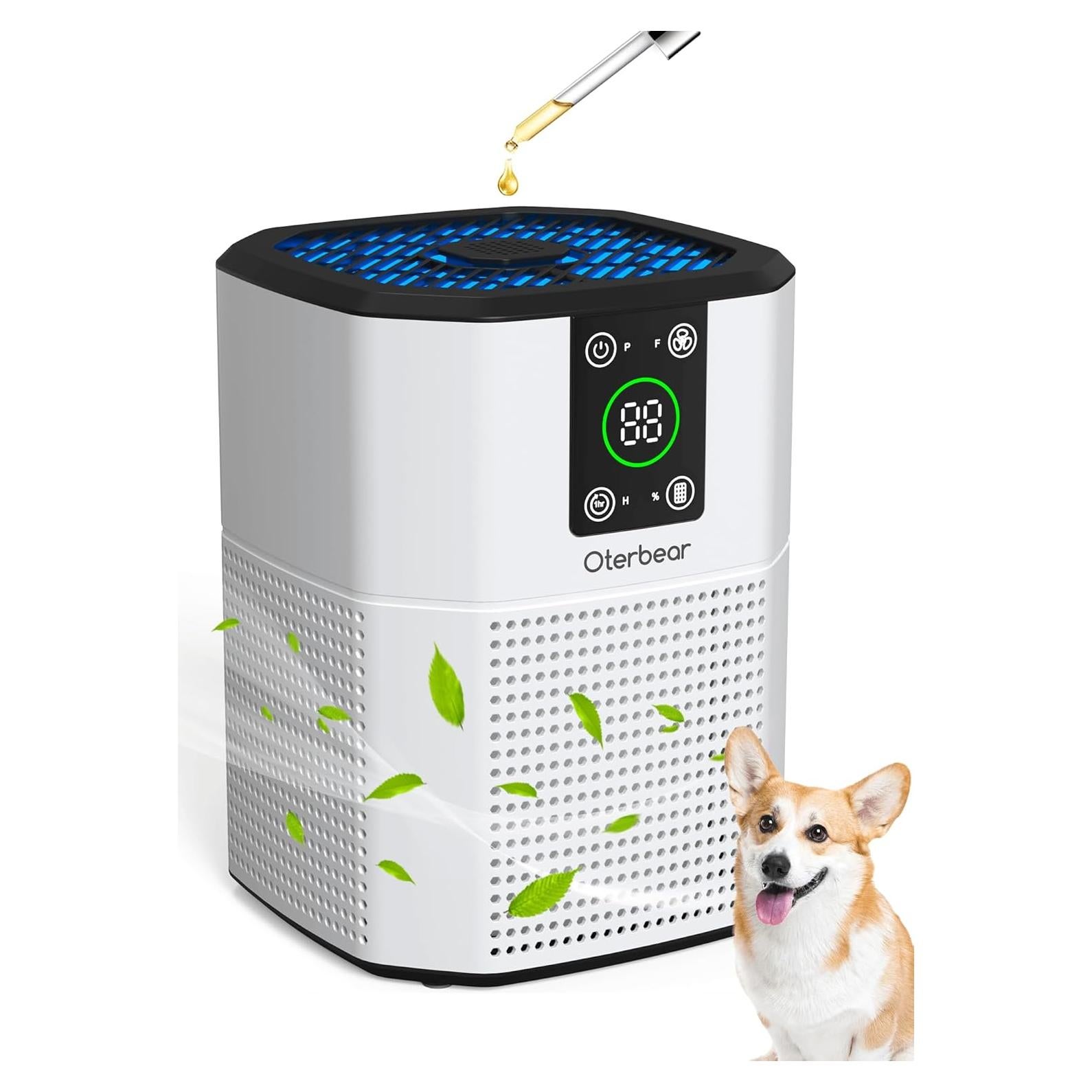 Purificador de Aire Oterbear H13 HEPA 125.42 m² Blanco