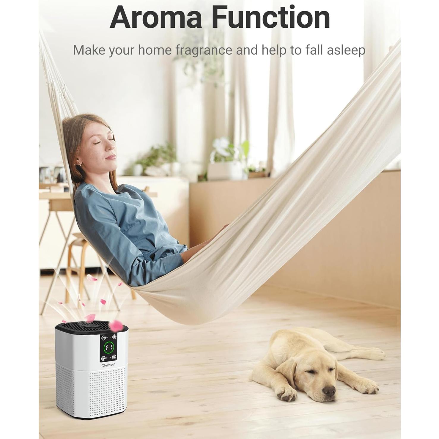 Purificador de Aire Oterbear H13 HEPA 125.42 m² Blanco