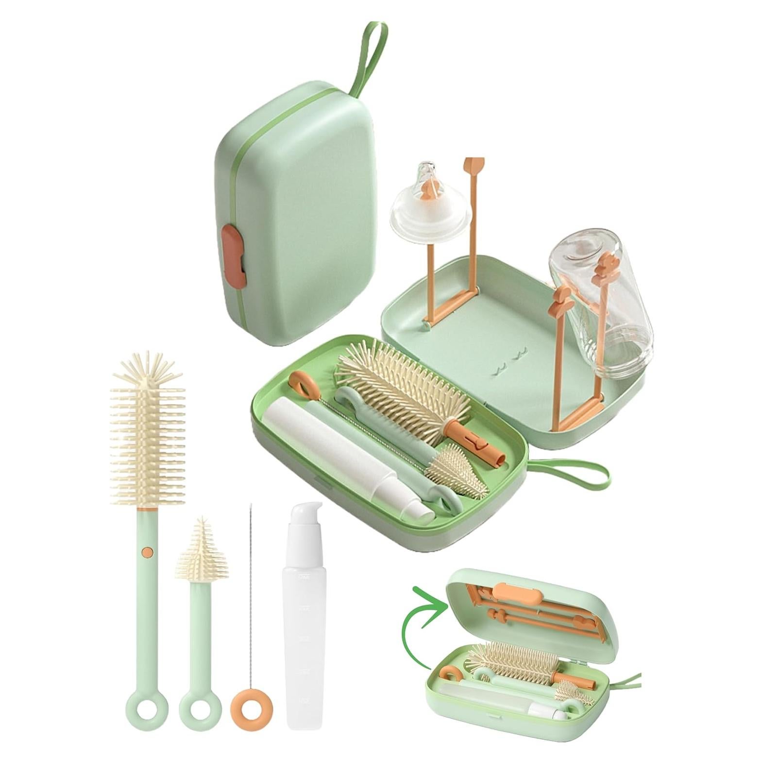 Kit de Limpieza 7 en 1 Northway para Botellas de Bebé Verde