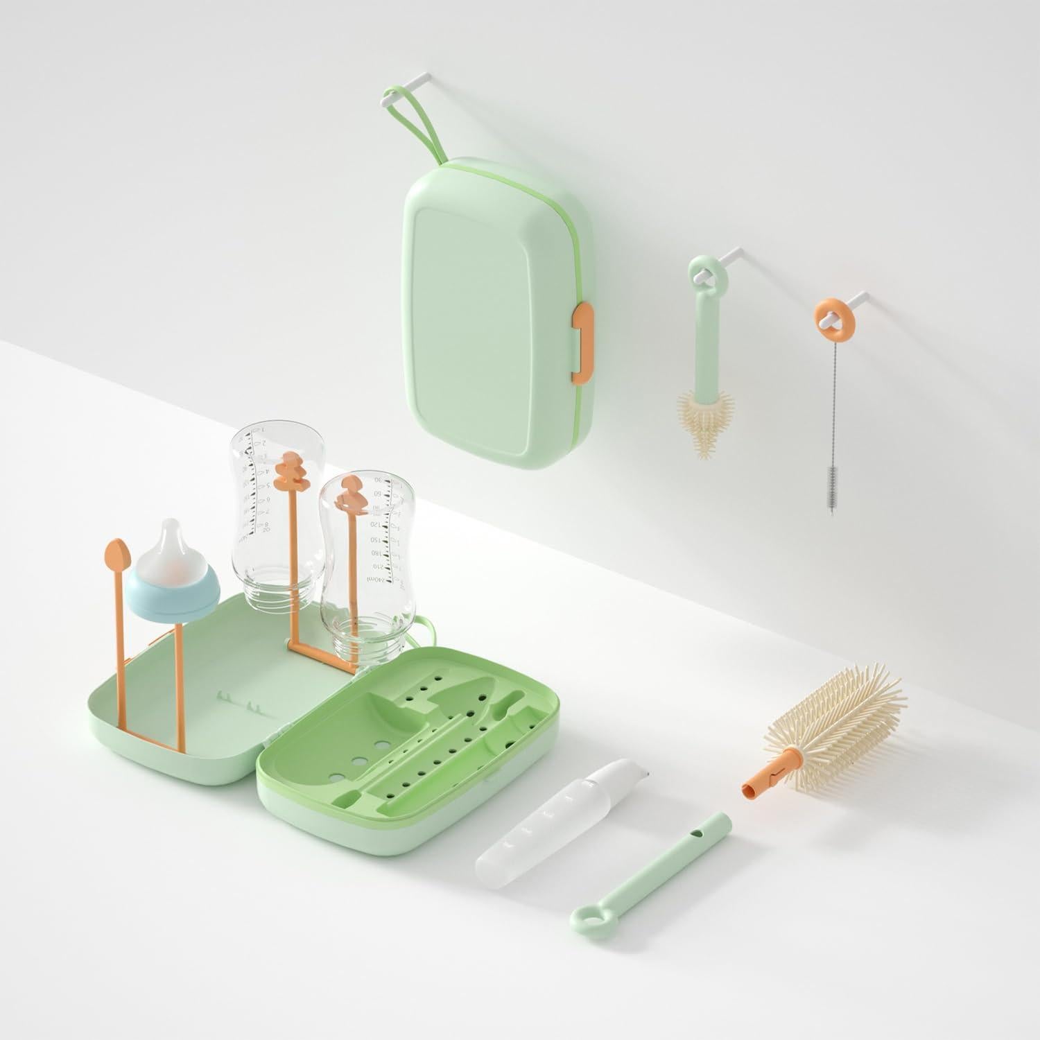 Kit de Limpieza 7 en 1 Northway para Botellas de Bebé Verde