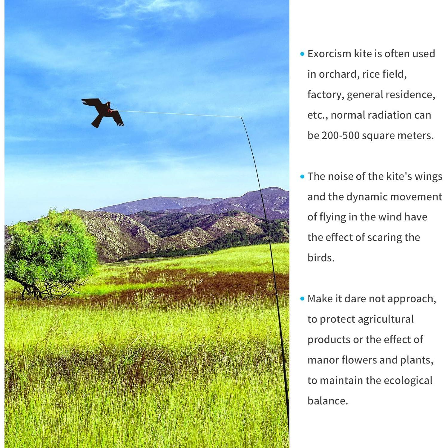 Cometa Ahuyentadora de Aves eyijklzo QN-HN 4m Nylon