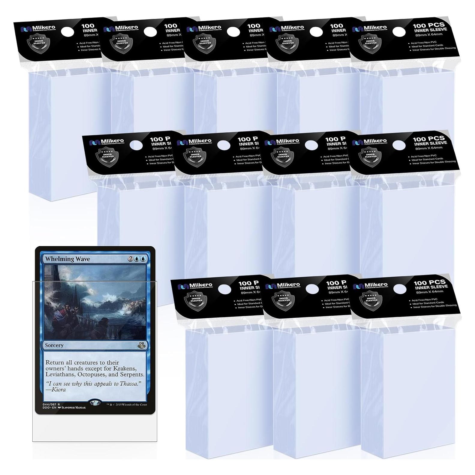 1200 Fundas Internas Mlikero para Cartas de Juego 64x89mm