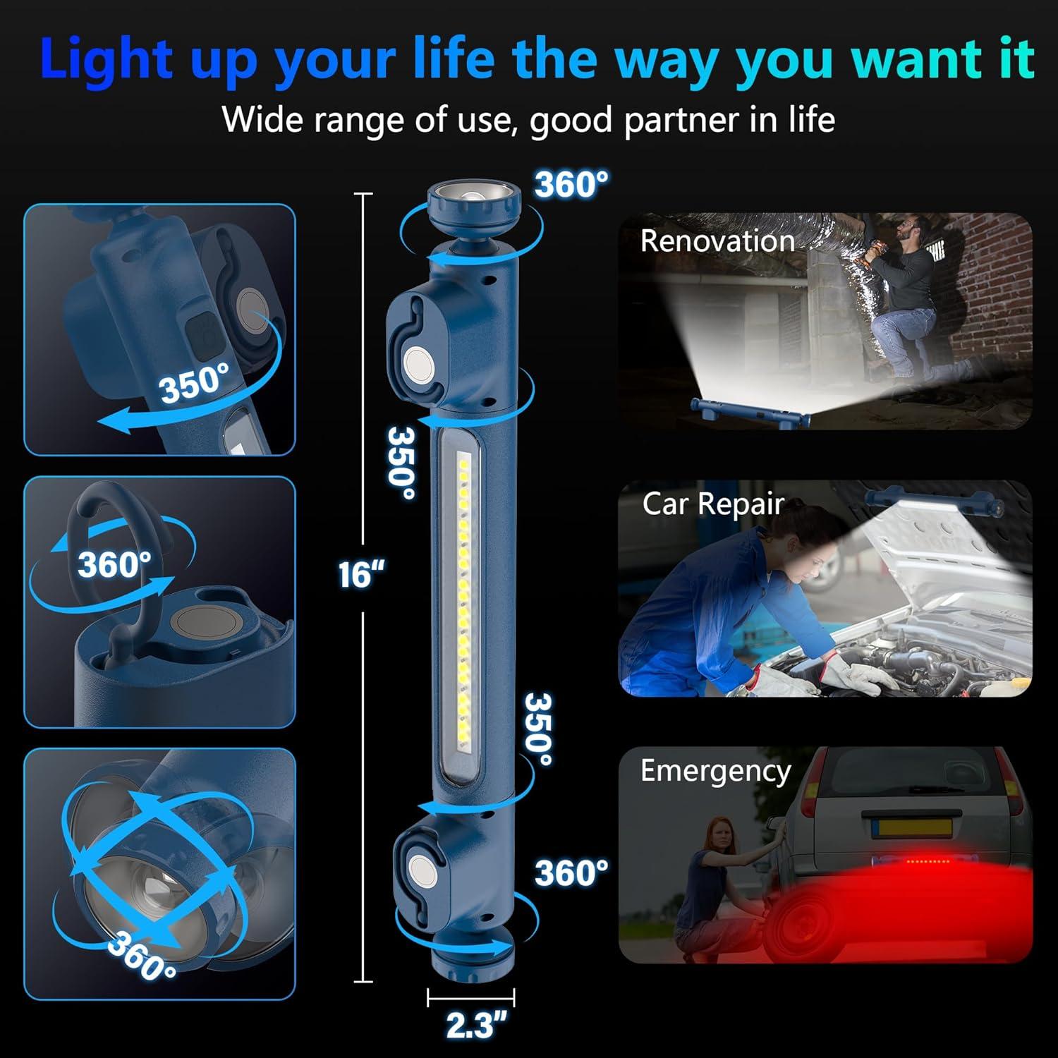 Luz de Trabajo Inalámbrica ORHOMELIFE 6000mAh 2500 Lumens