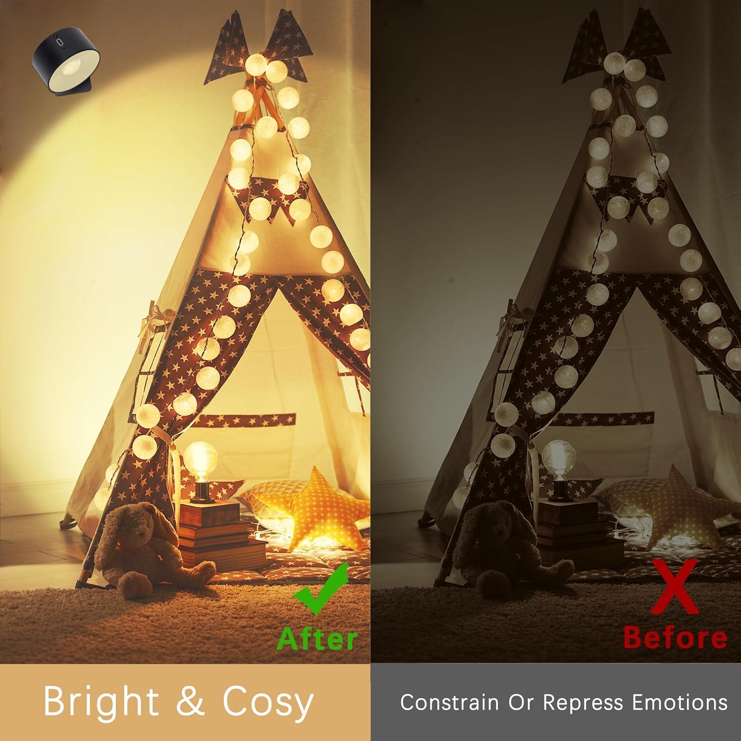 Aplique de Pared Recargable Rihvy 3 Temperaturas Dimmable