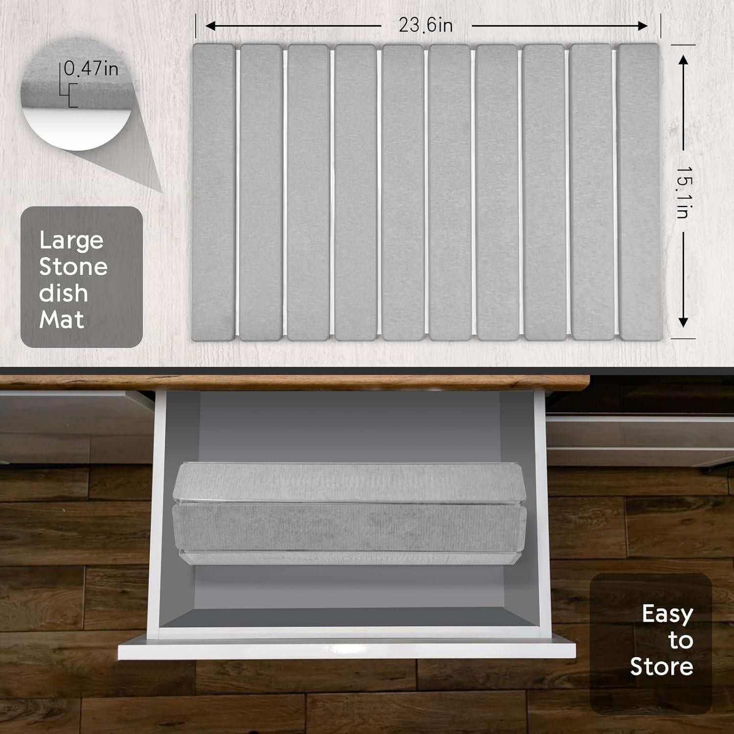 Alfombrilla de Secado de Platos Sangukiro 61x40.6cm Ecológica