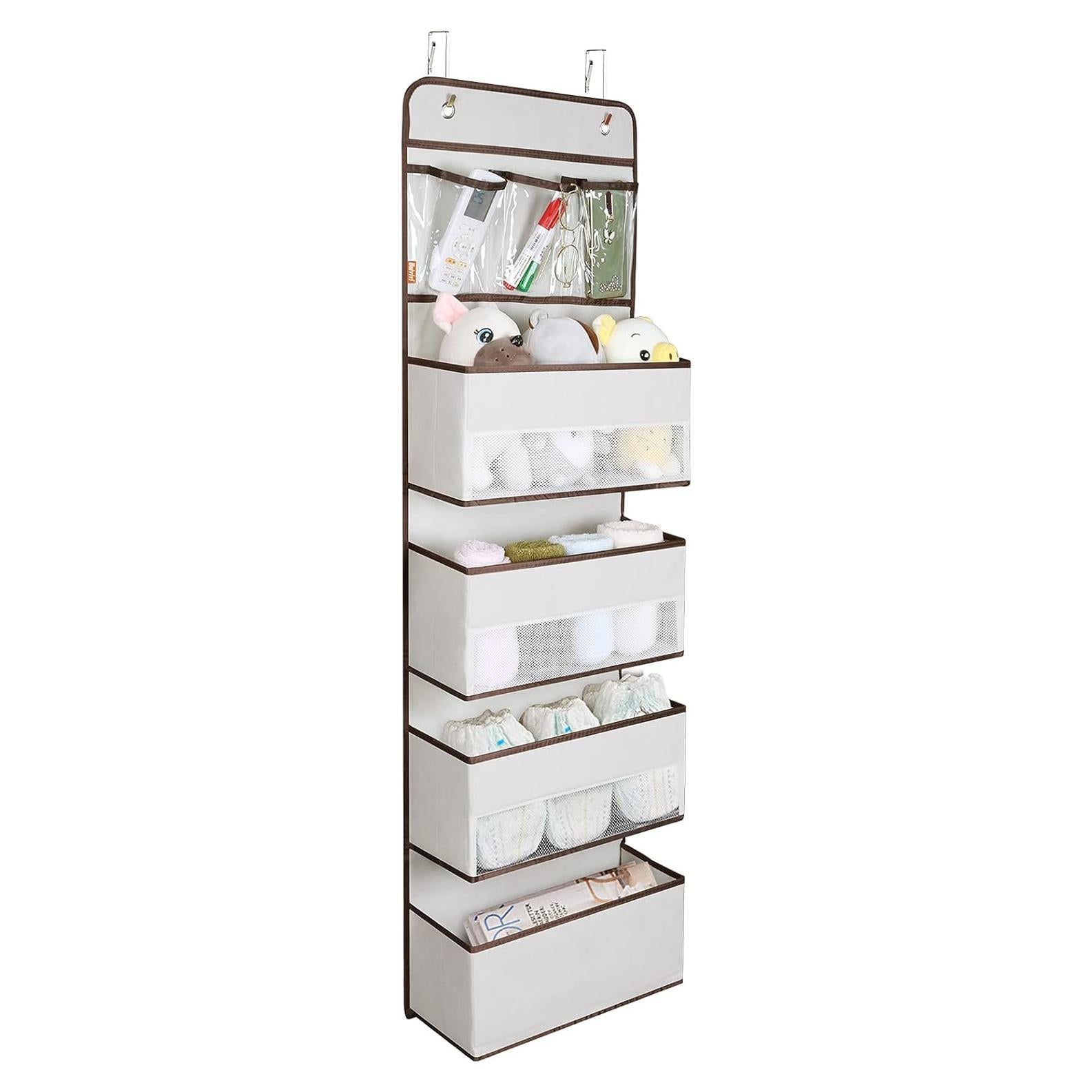 Organizador Colgante para Puerta Univivi 5 Capas Beige PVC