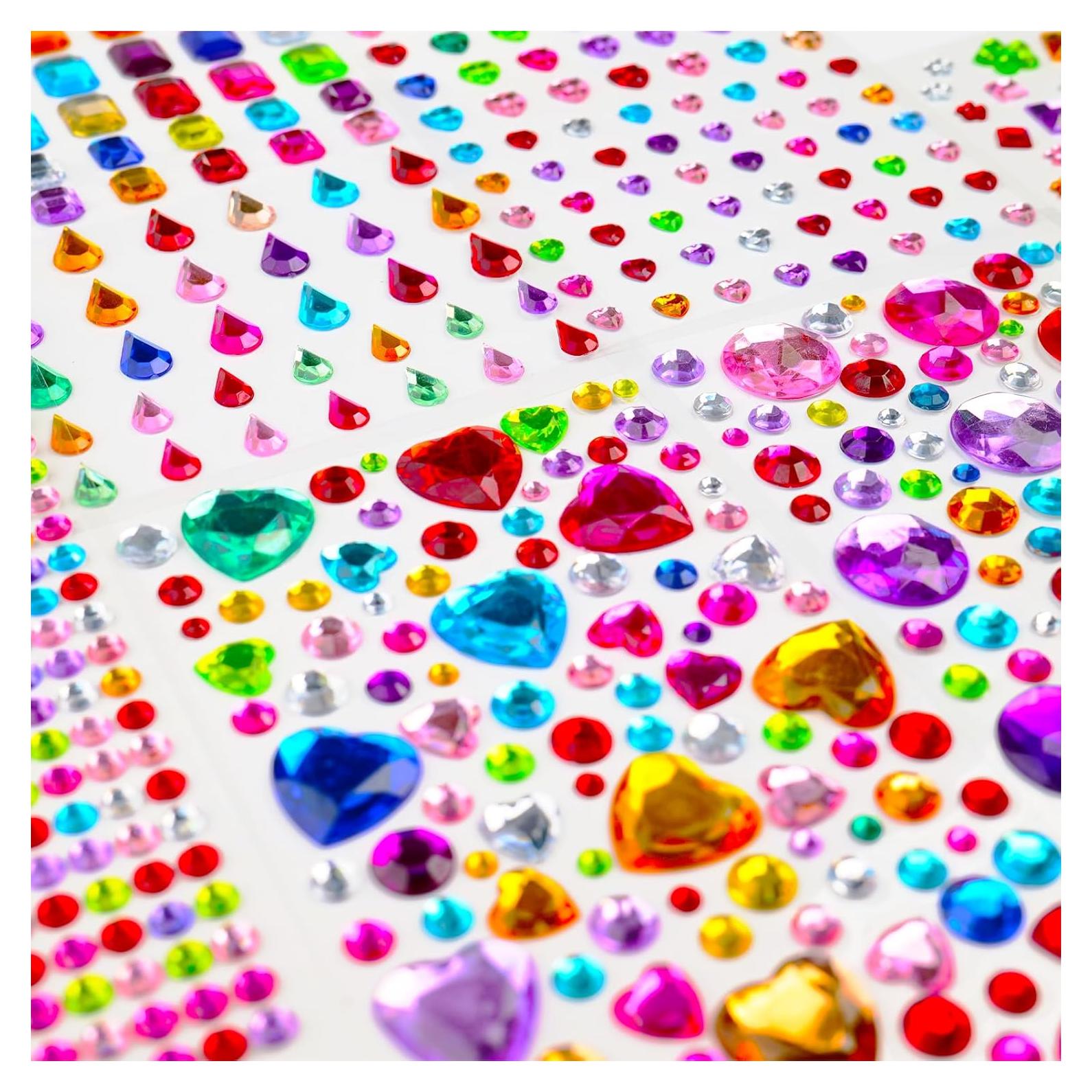 3500 Stickers de Gemas Autoadhesivas PFPNEZR para Manualidades