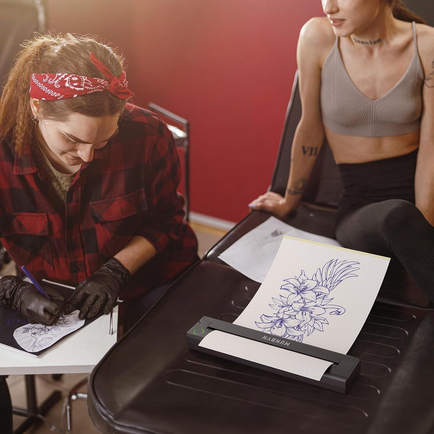 Papel de Transferencia de Tatuaje MUNBYN A4 50 Hojas 4 Capas