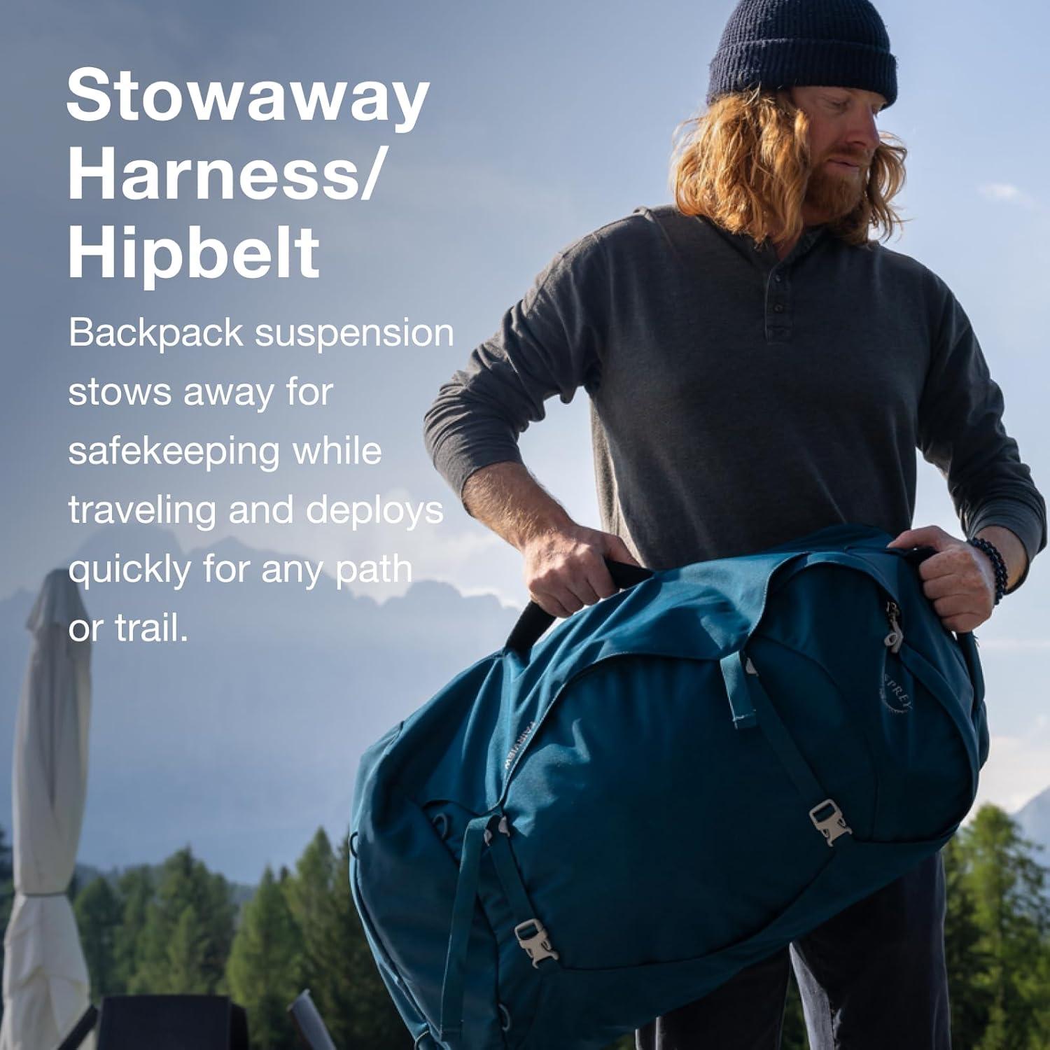 Mochila de viaje Osprey Farpoint 70L para hombres - Gris