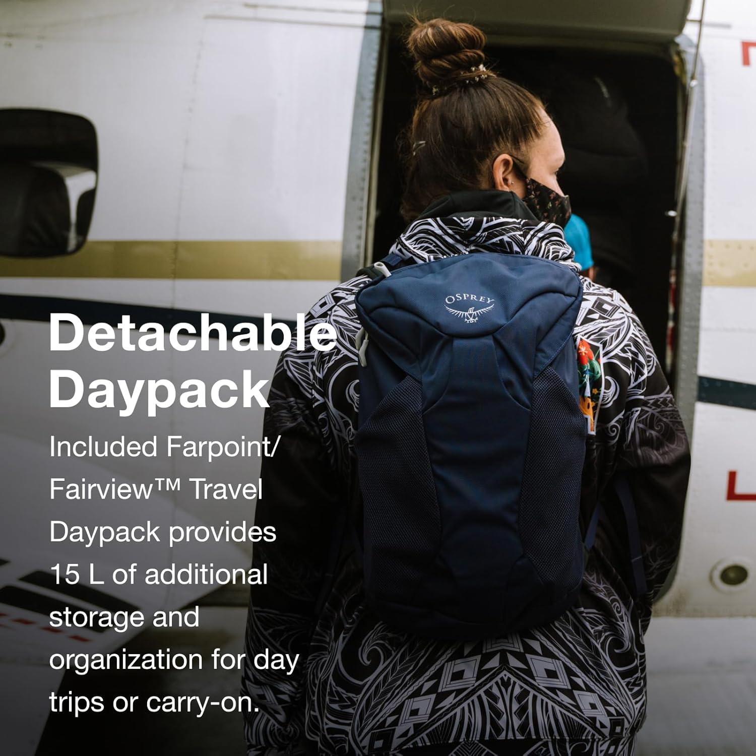 Mochila de viaje Osprey Farpoint 70L para hombres - Gris