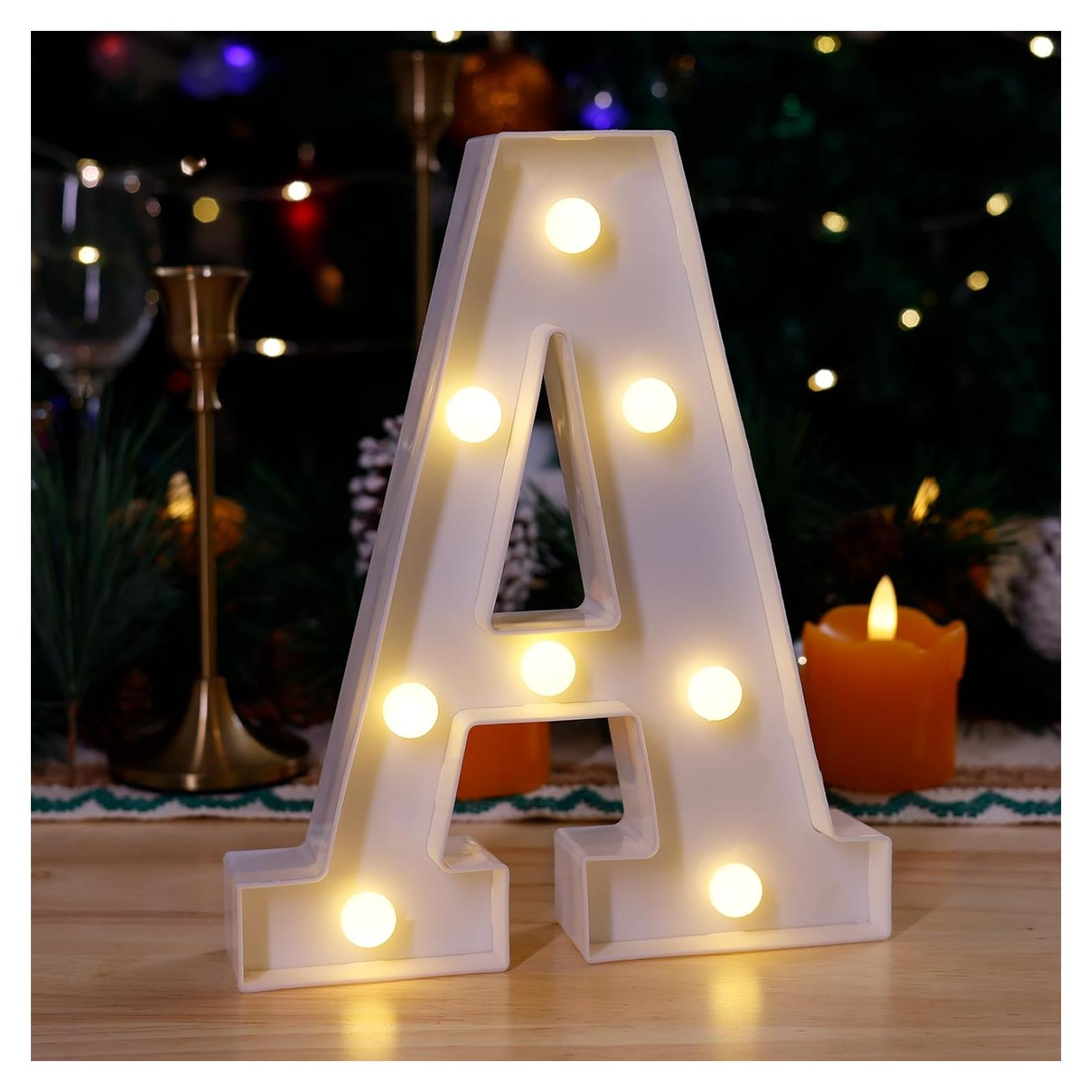 Luz LED Decorativa Letra A TEHIBIEN - Iluminación para Fiestas