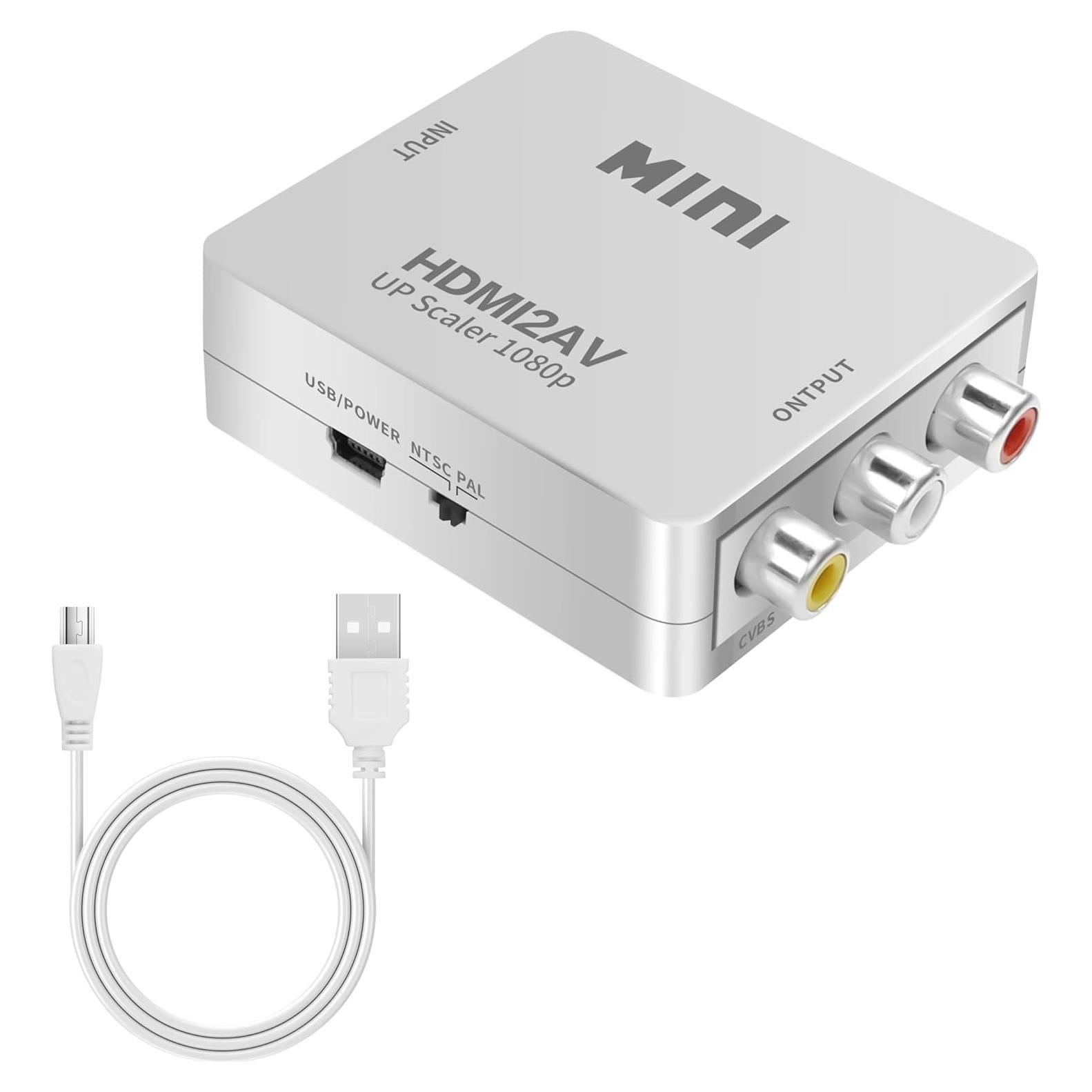 Convertidor HDMI a RCA YAODHAOD 1080p Plug and Play