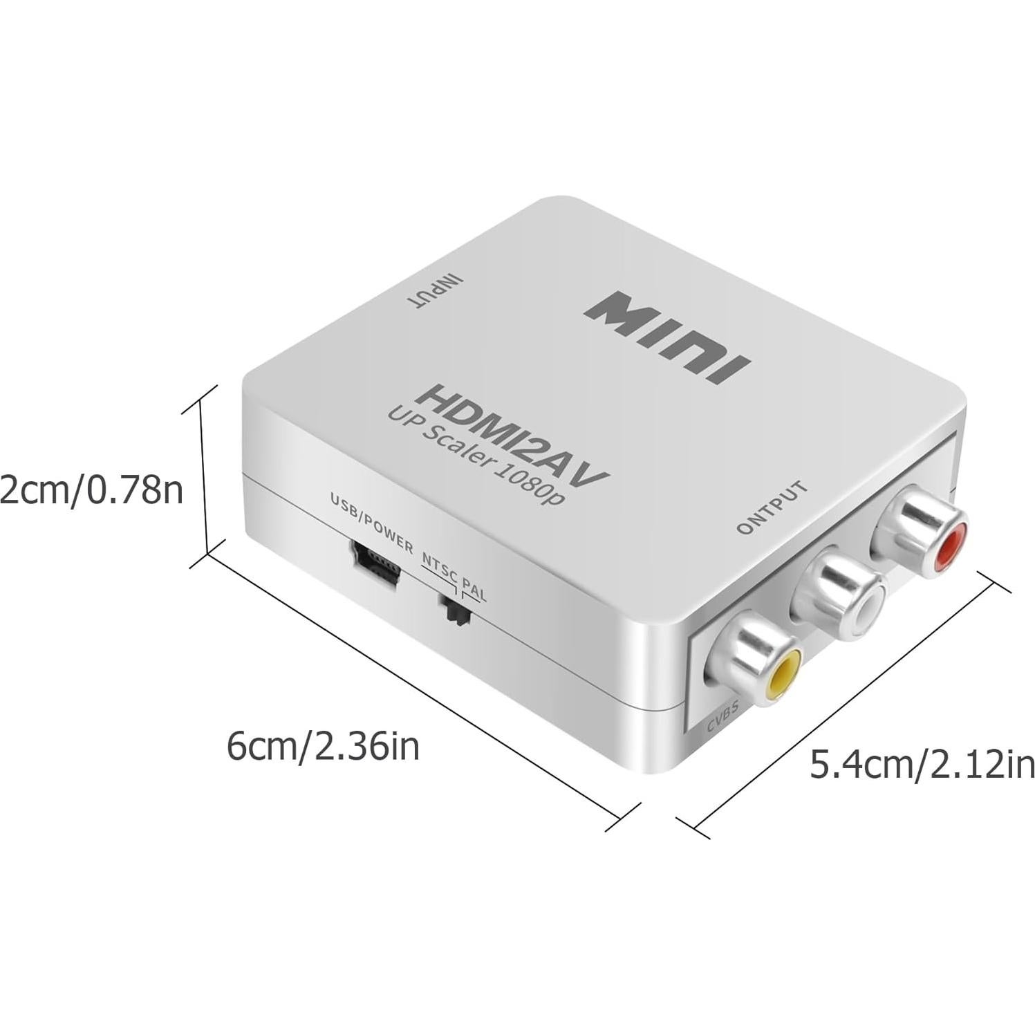 Convertidor HDMI a RCA YAODHAOD 1080p Plug and Play