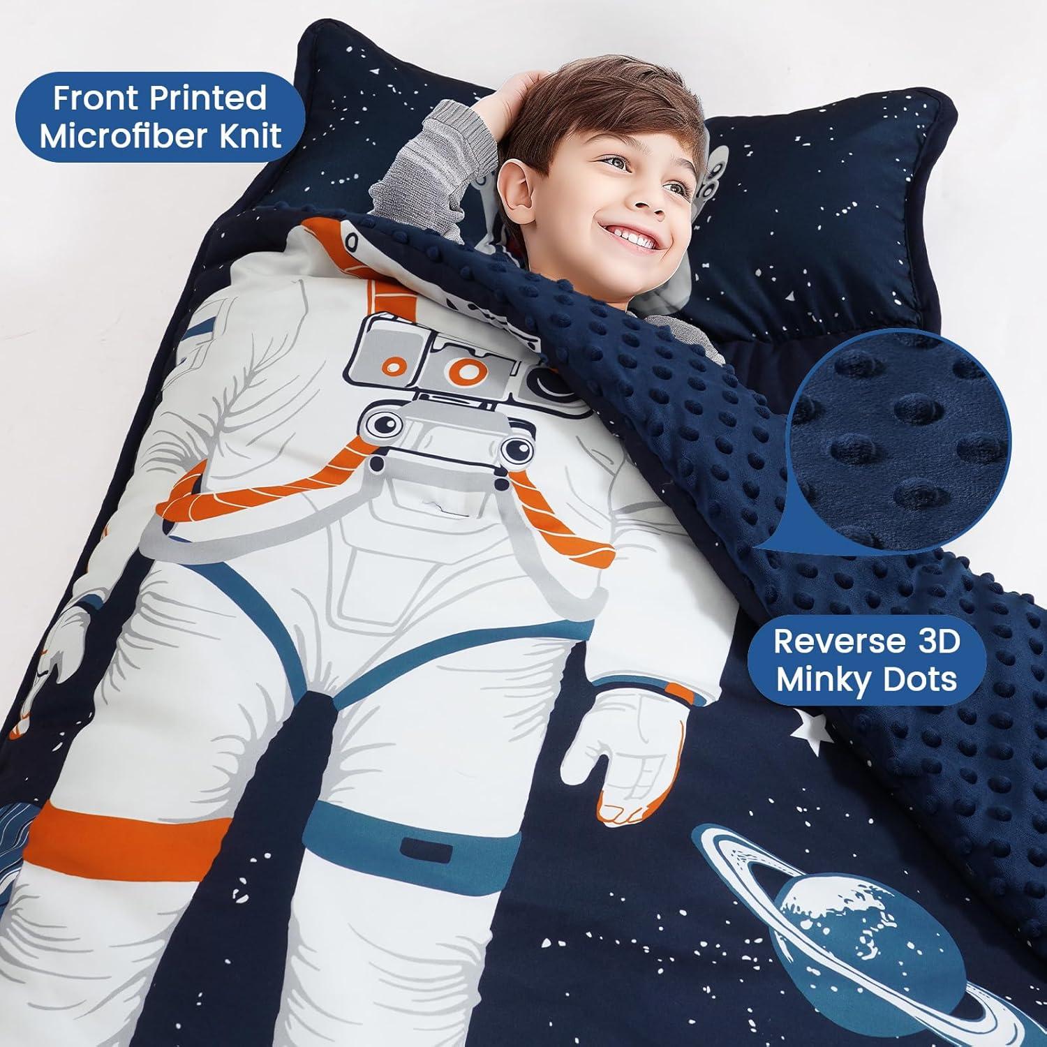 Manta de Siesta para Niños PHF Astronauta 127x51cm con Almohada