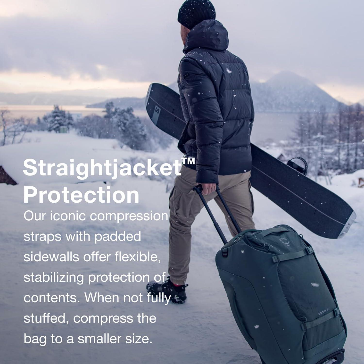 Mochila de Viaje Osprey Sojourn 45L con Ruedas y Arnés Negro