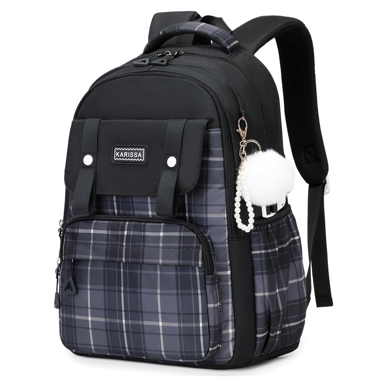 Mochila Escolar para Niñas MUSEVOS Kawaii 21L Negra