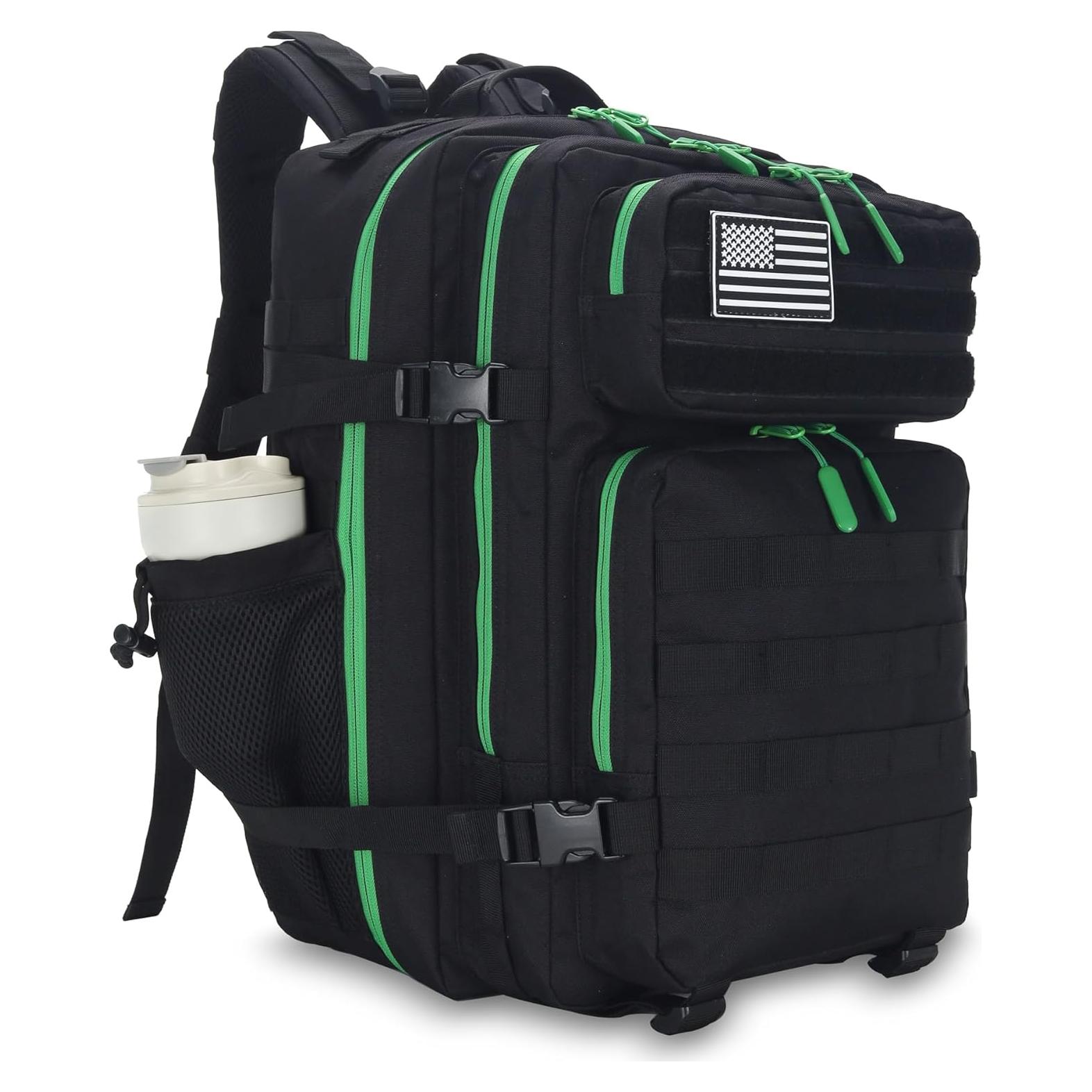Mochila Táctica de Asalto 45L Impermeable Verde Oscuro