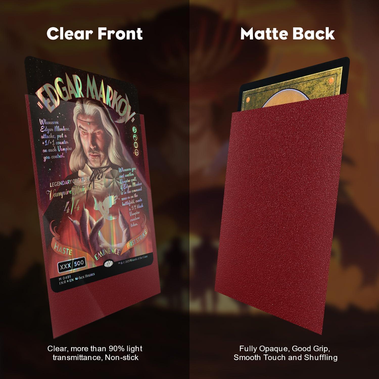 Mangas de cartas Katomula Rojo Sangre 300CT 66x91mm