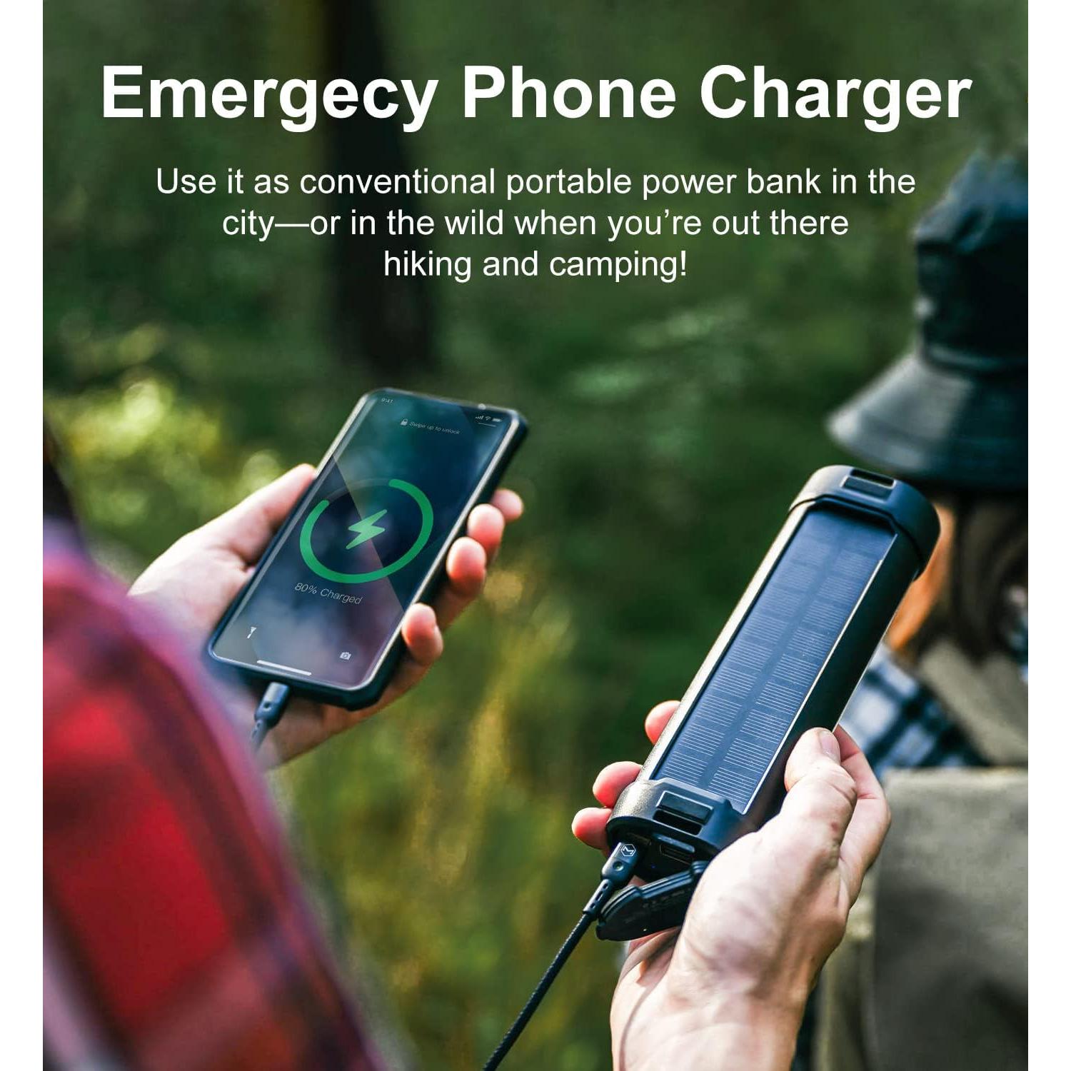 Linterna de Camping Solar ABFOCE 1800LM 3000mAh IP66 13 Modos